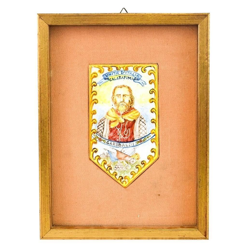 Garibaldi At Calatafimi, Decorative Majolica, Late 19th Century