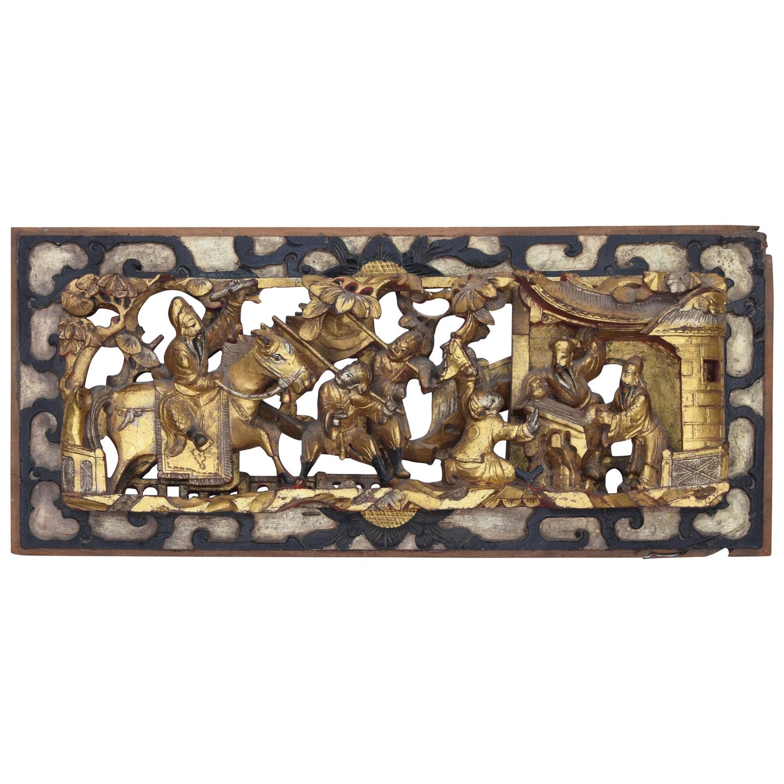 Vintage Chinese Wood Relief