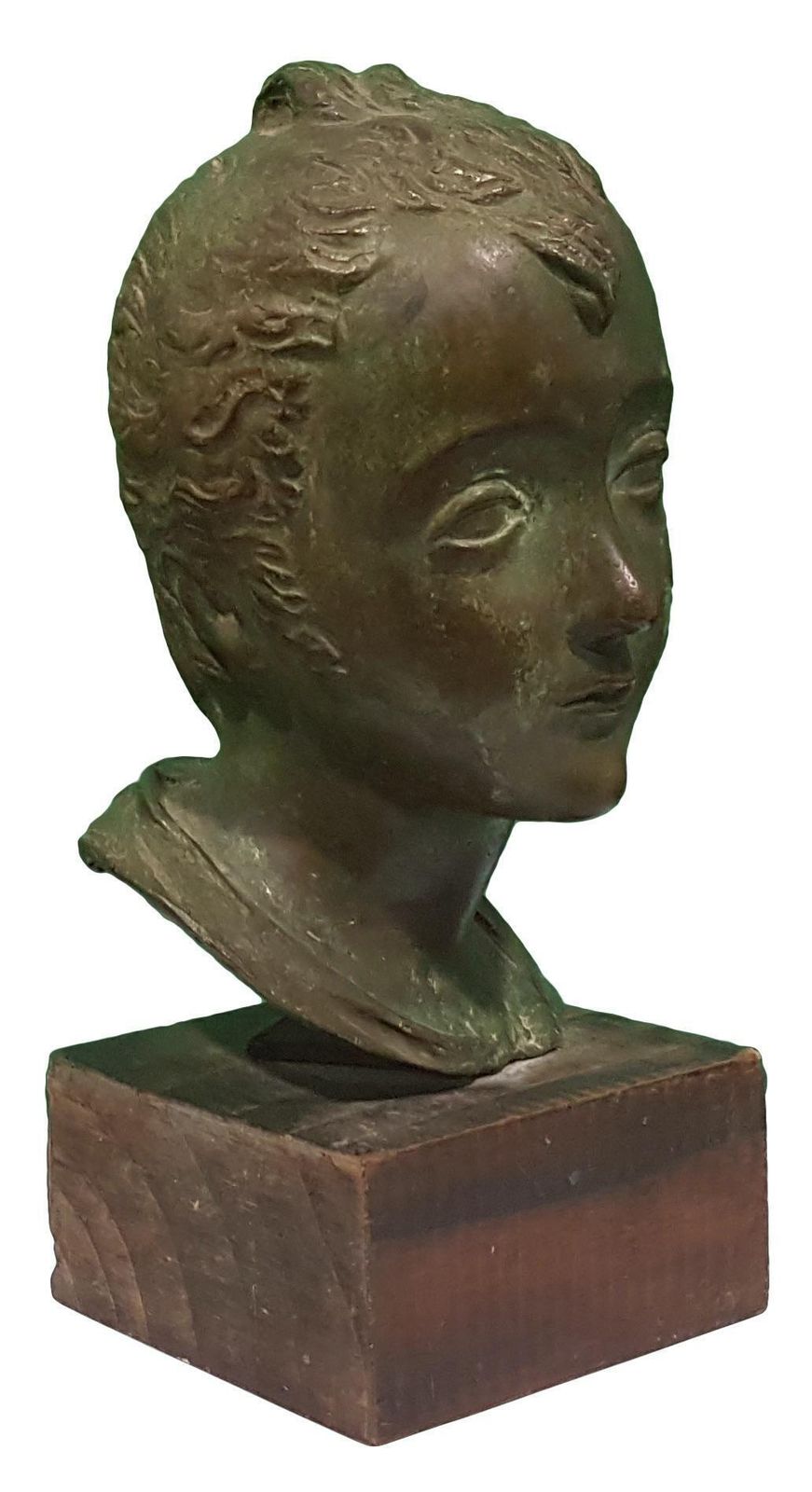 Head Of Young Boy, Bronze Sculpture By Attilio Torresini, Beginning Of 1900 photo for sale