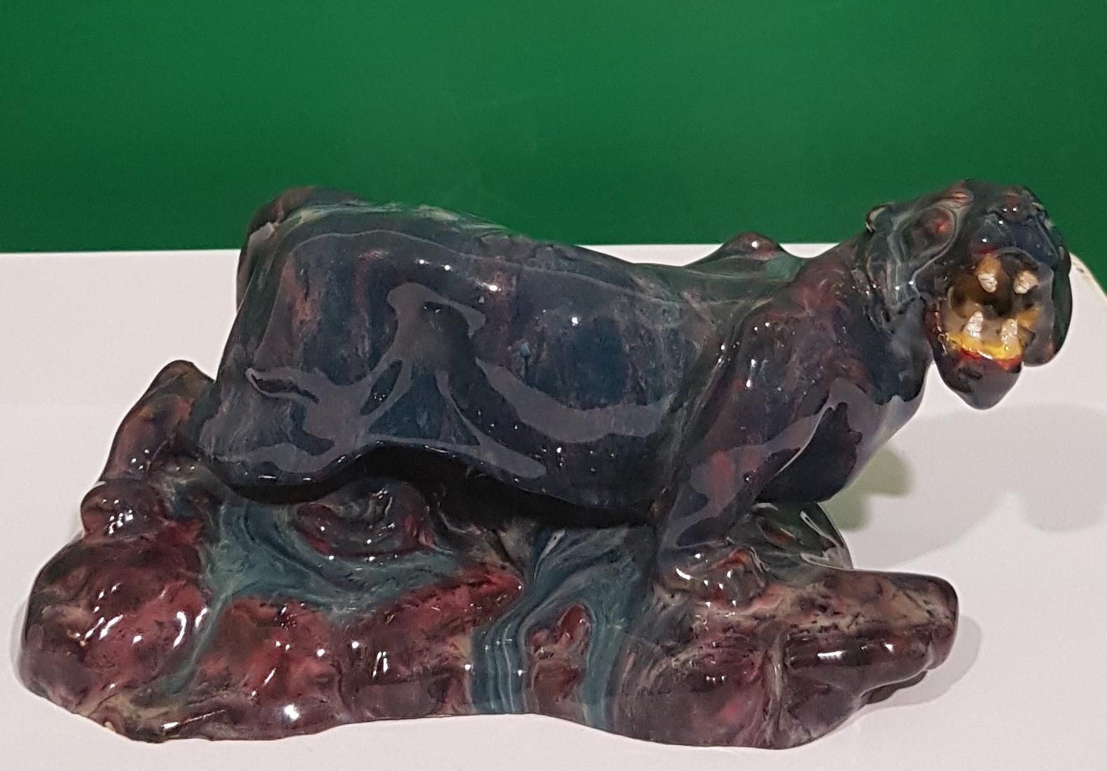 Black Panther Ceramic Sculpture By Italian Artist Bernardino Palazzi photo 1531.0