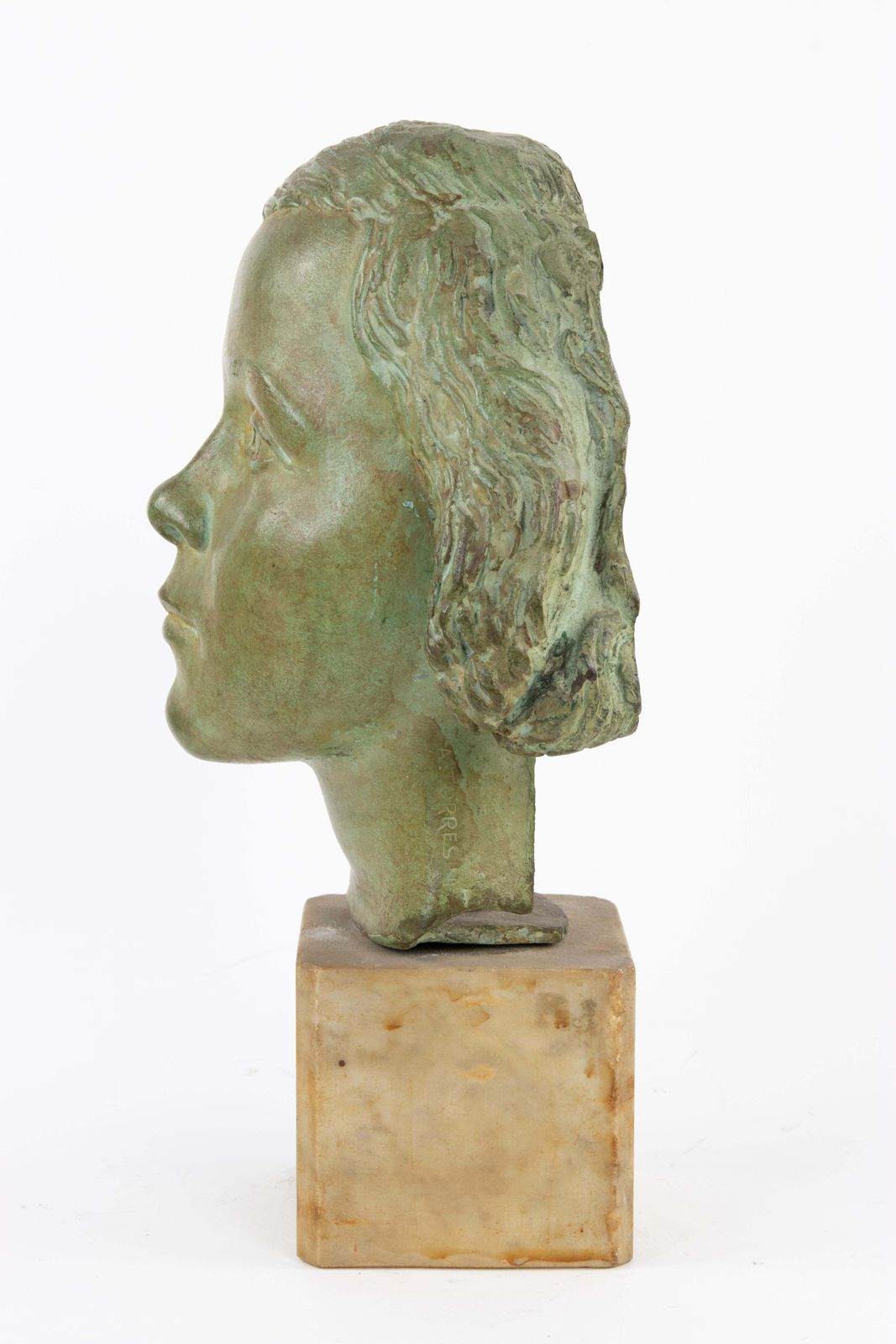 Young Girl Bust Statue By Attilio Torresini, Italy, 1930s photo Art