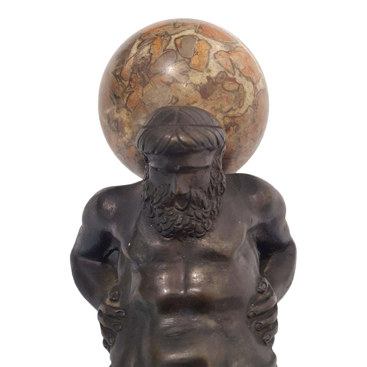 Atlas Bronze Statue, Early 19th Century, Italy photo furniture