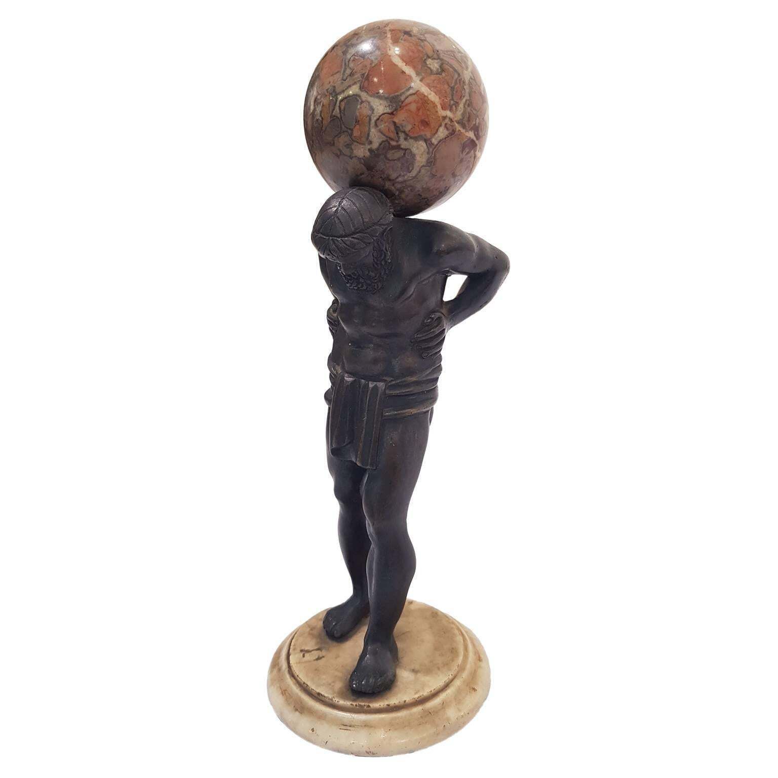 Atlas Bronze Statue, Early 19th Century, Italy photo for sale