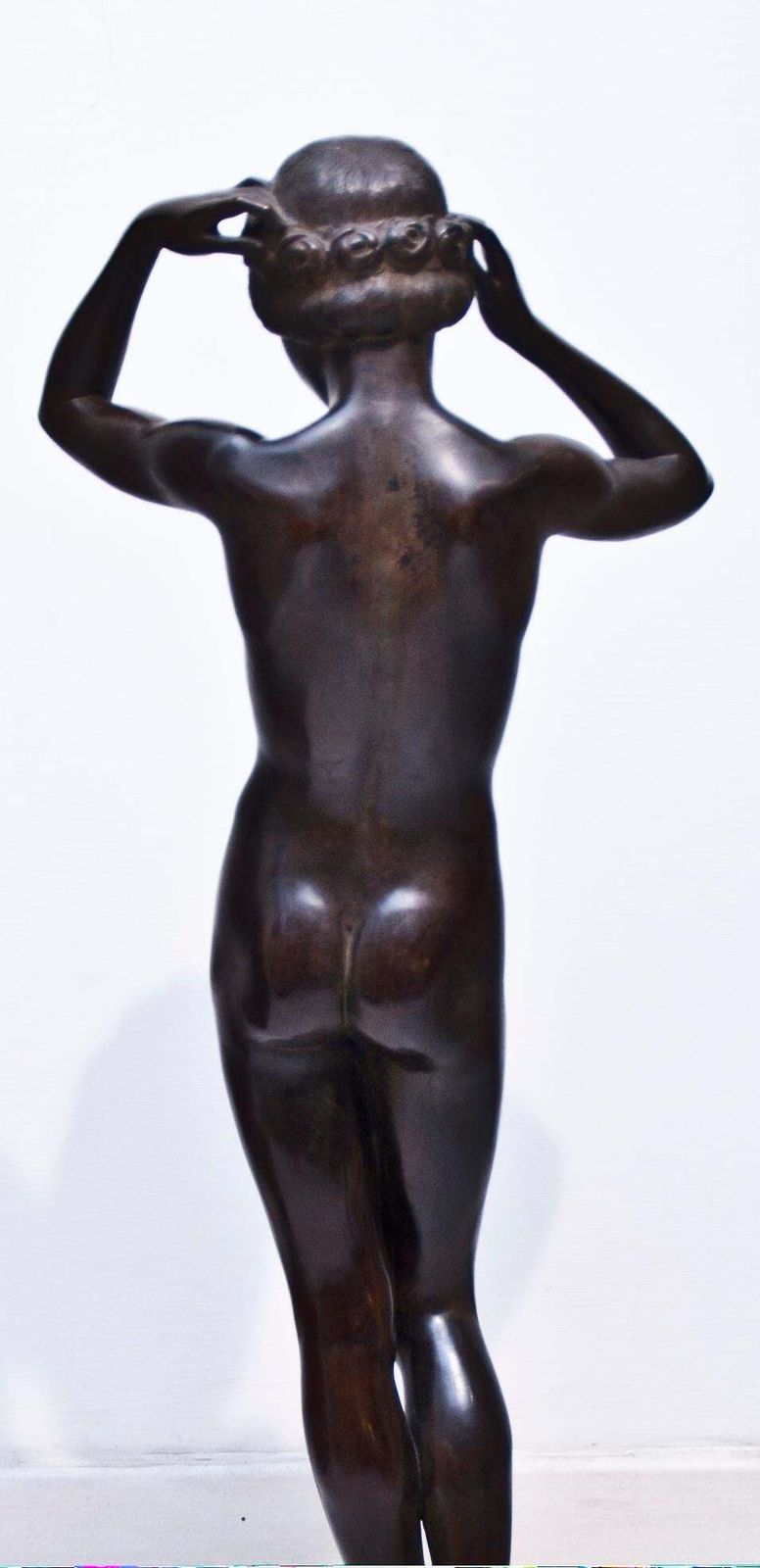 Bronze Sculpture “Nude Of Young Woman” By K. Gabriel, 1913 photo 6165.0