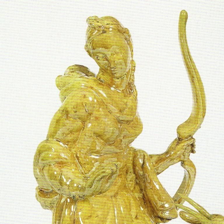 Glazed Majolica Statute, Carlo Lorenzetti For Pietro Melandri, 1934 photo furniture