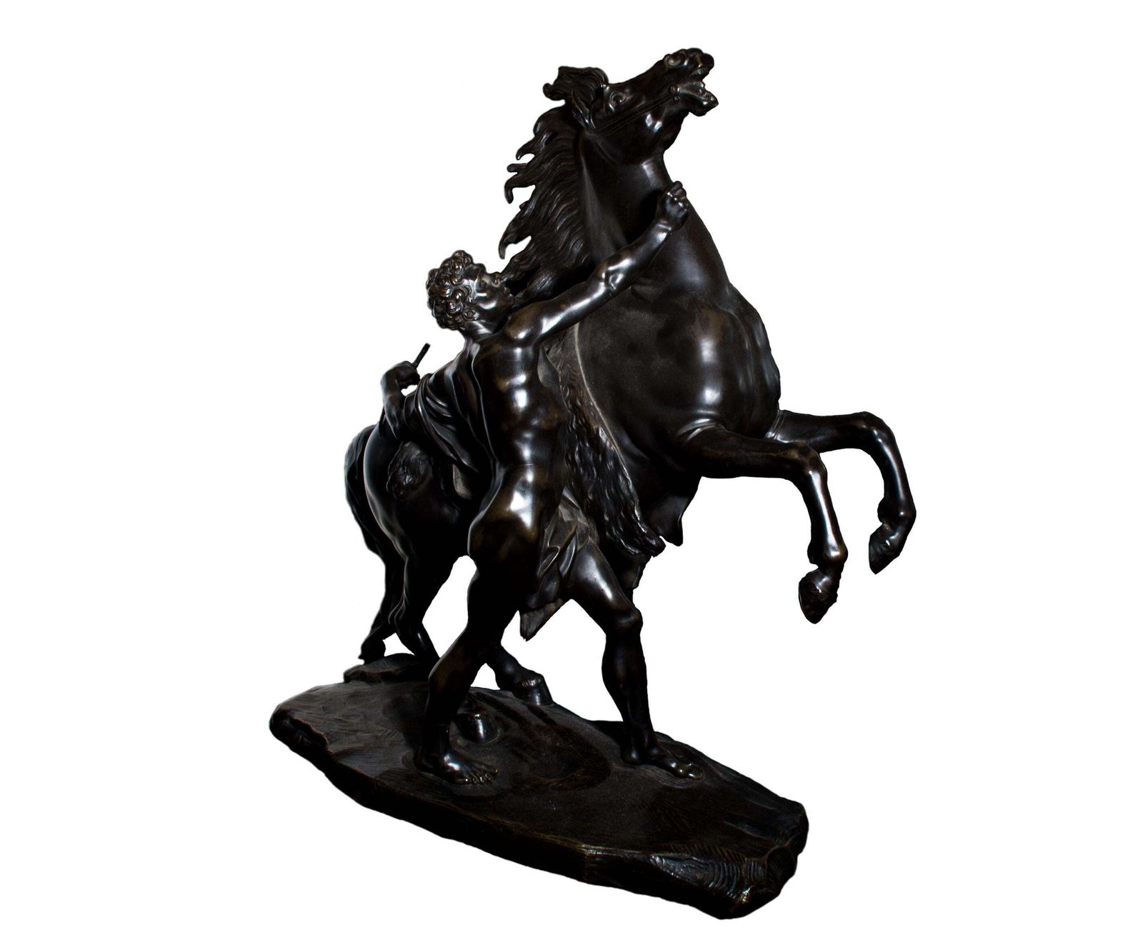 Horse And Charioteer  Decorative Bronze Sculpture, 19th Century photo furniture