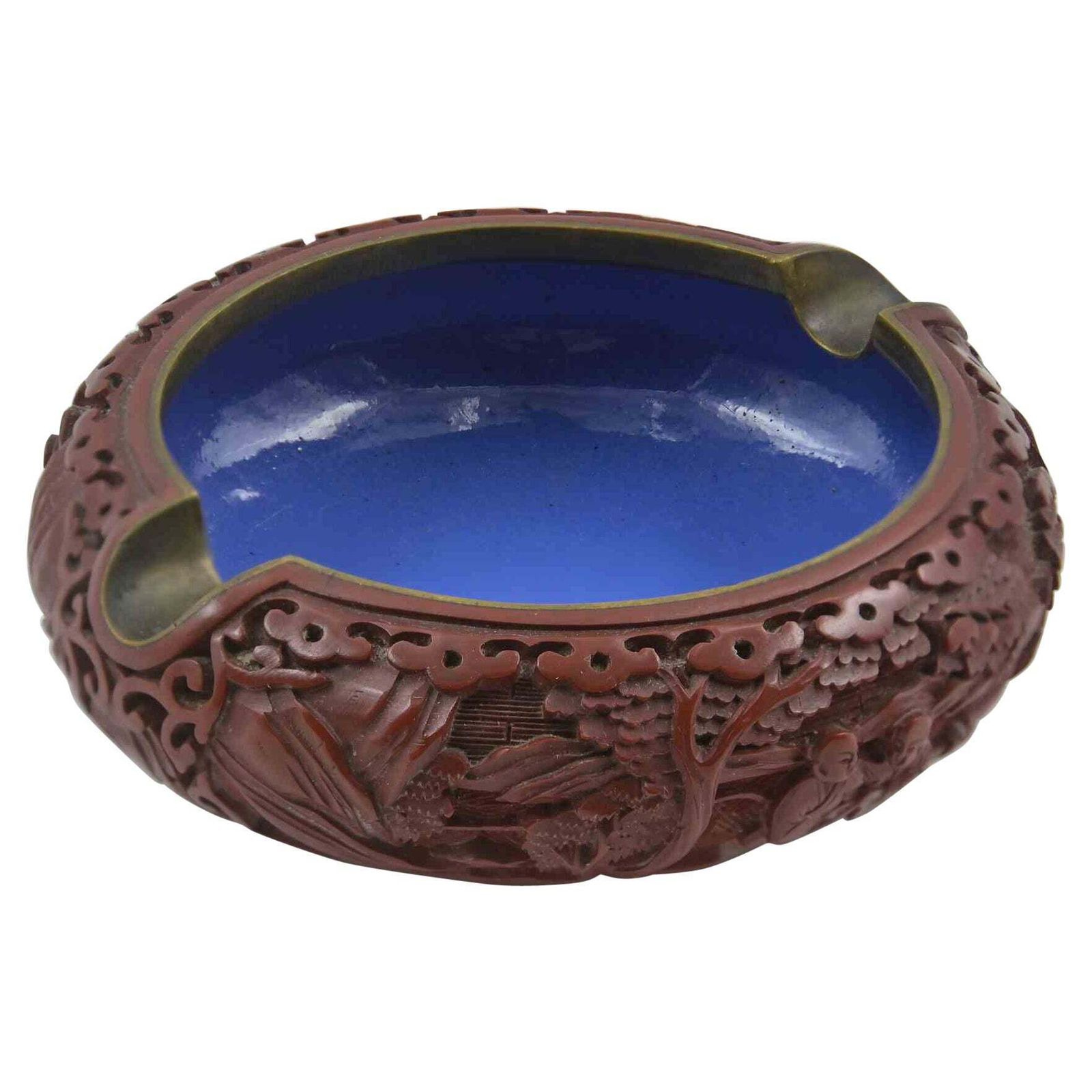 Vintage Chinese Ashtray In Sealing Wax, China, Early 20th Century