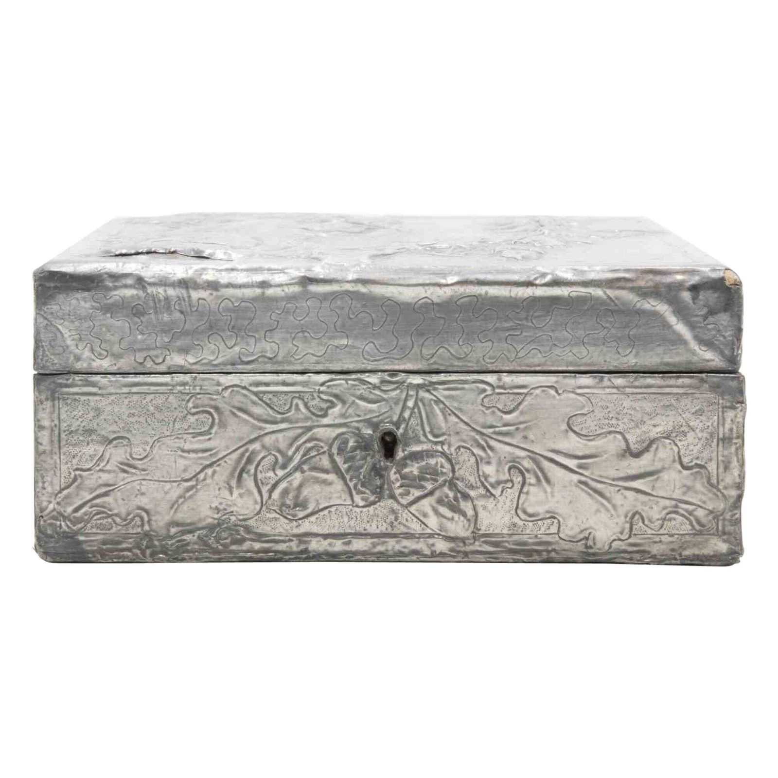 Pewter Rectangular Box, Italy, Early 20th Century