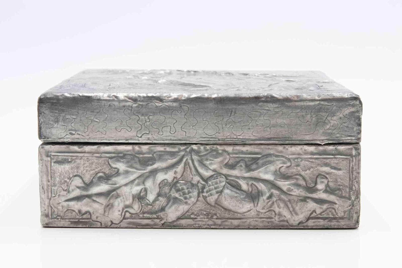 Pewter Rectangular Box, Italy, Early 20th Century photo Home Decor