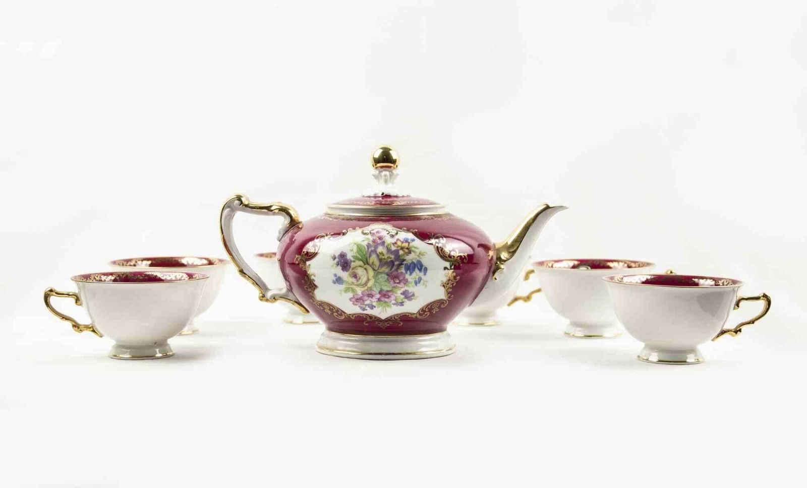 Vintage Tea Service H & C 'Selb Bavaria' Heinrich Porcelain, 20th Century photo vinterior