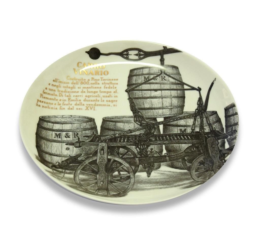 Carro Vinario Plate For Martini & Rossi, By P. Fornasetti, 1960s photo furniture