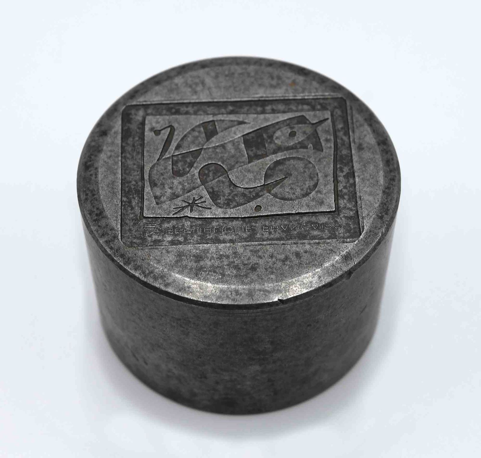 Steel Stamp Coinage Joan Mirò, 1974 photo furniture