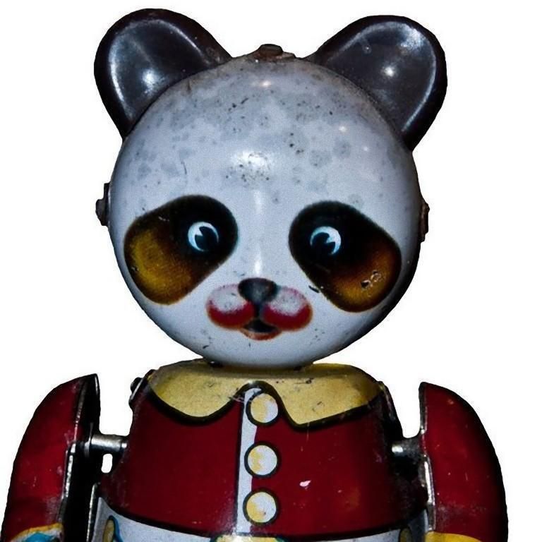 Vintage Toy, Wind Up Drummer Panda, Made In China, 1970s photo furniture