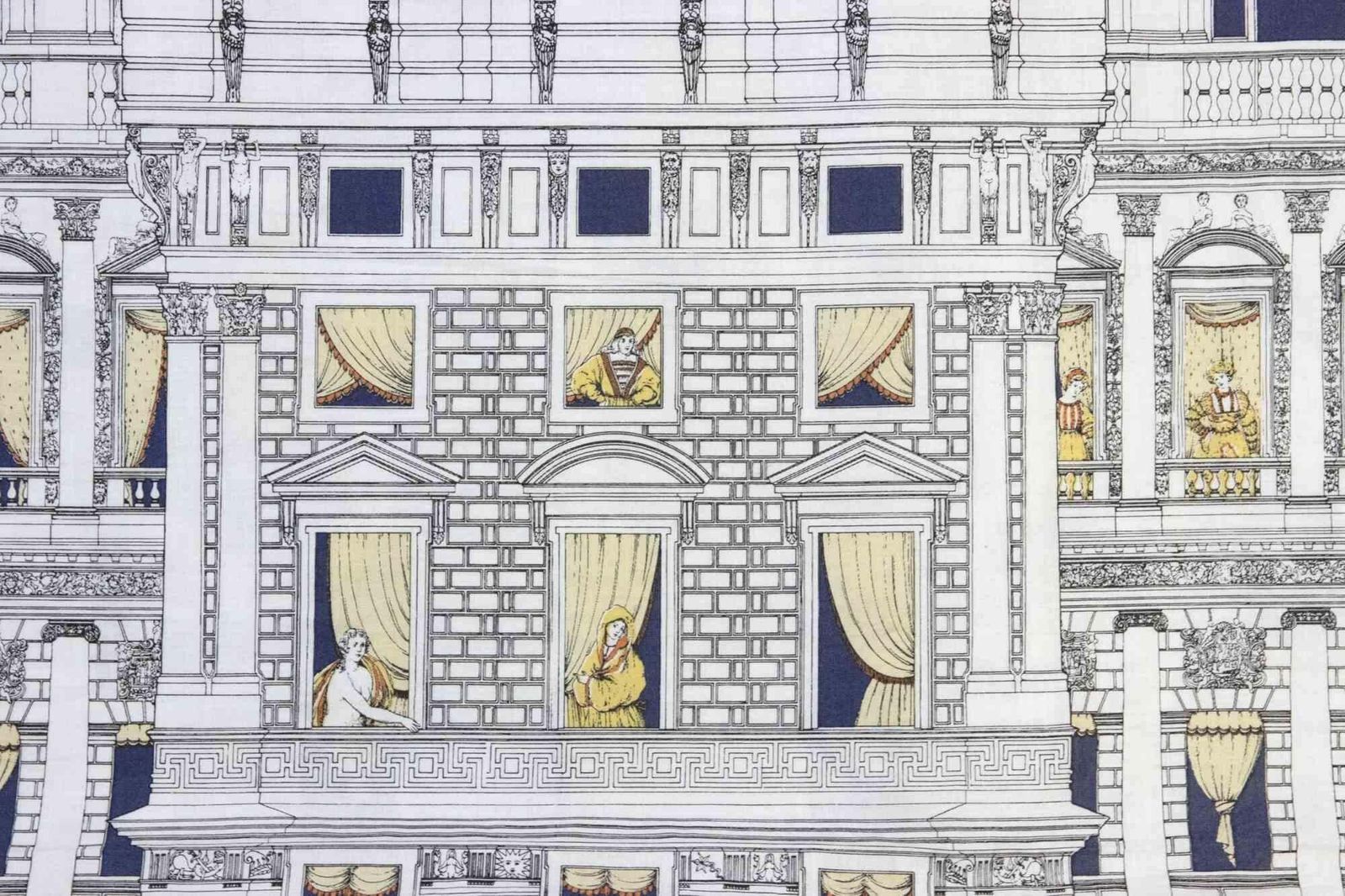 At The Window Fabric By Piero Fornasetti, 1980 photo Textiles