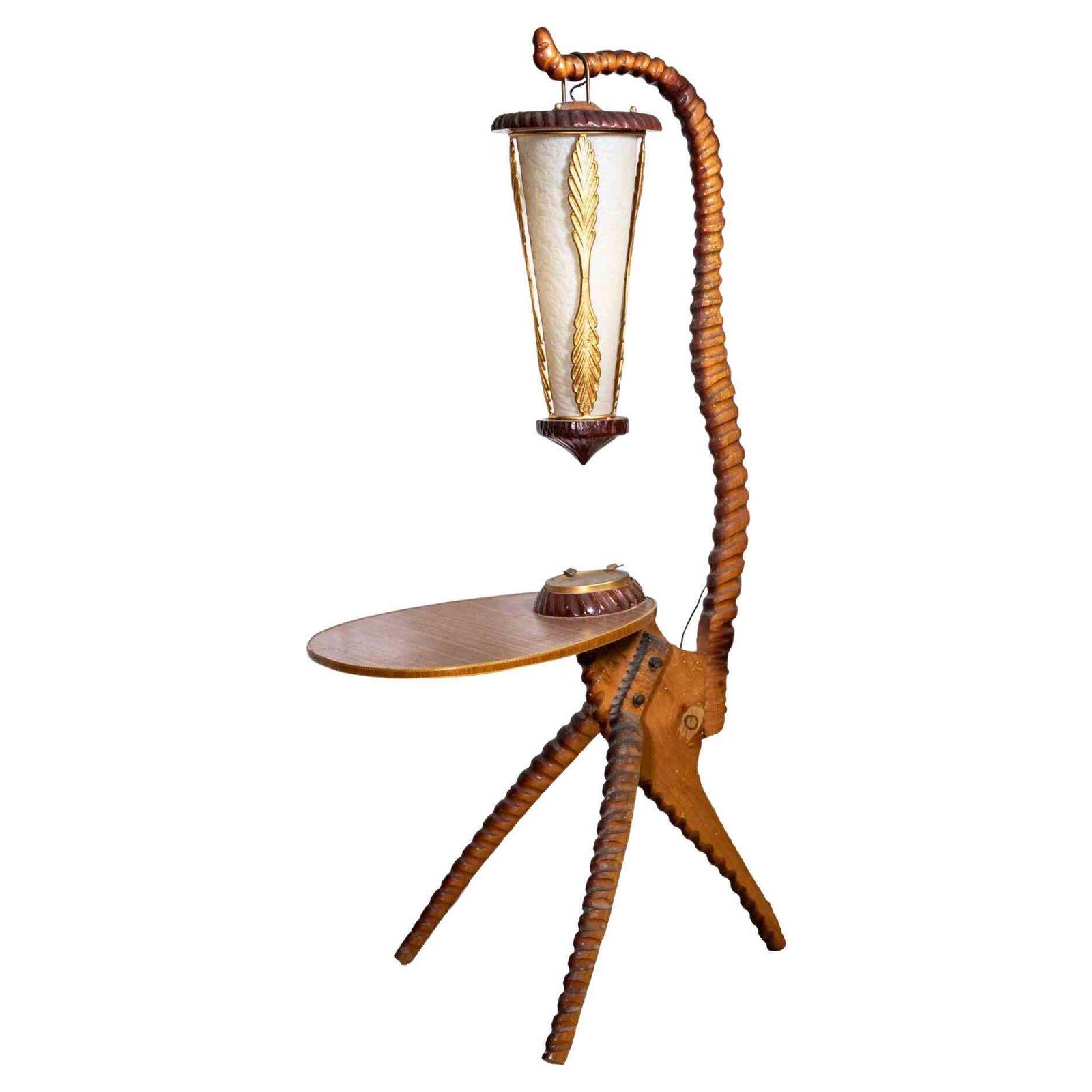 Vintage Mid Century Modern Italian Lamp By Aldo Tura, Italy 1950s
