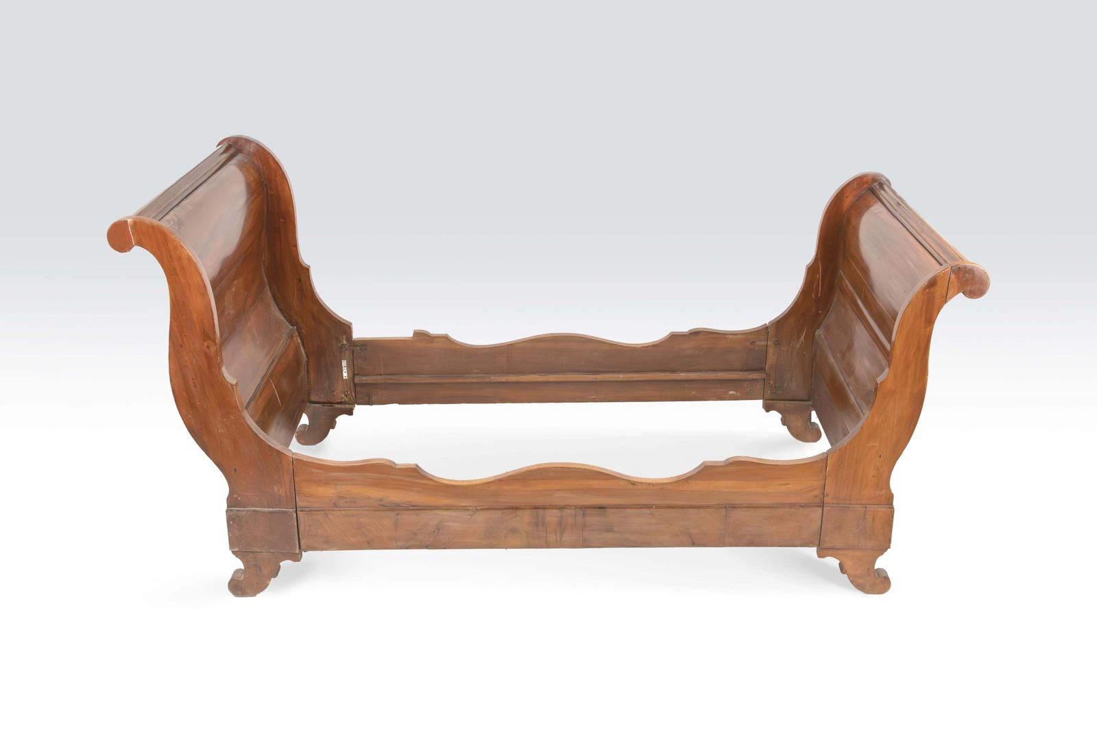 Vintage Wooden Bed Italian Manufacture, Early 20th Century photo for sale