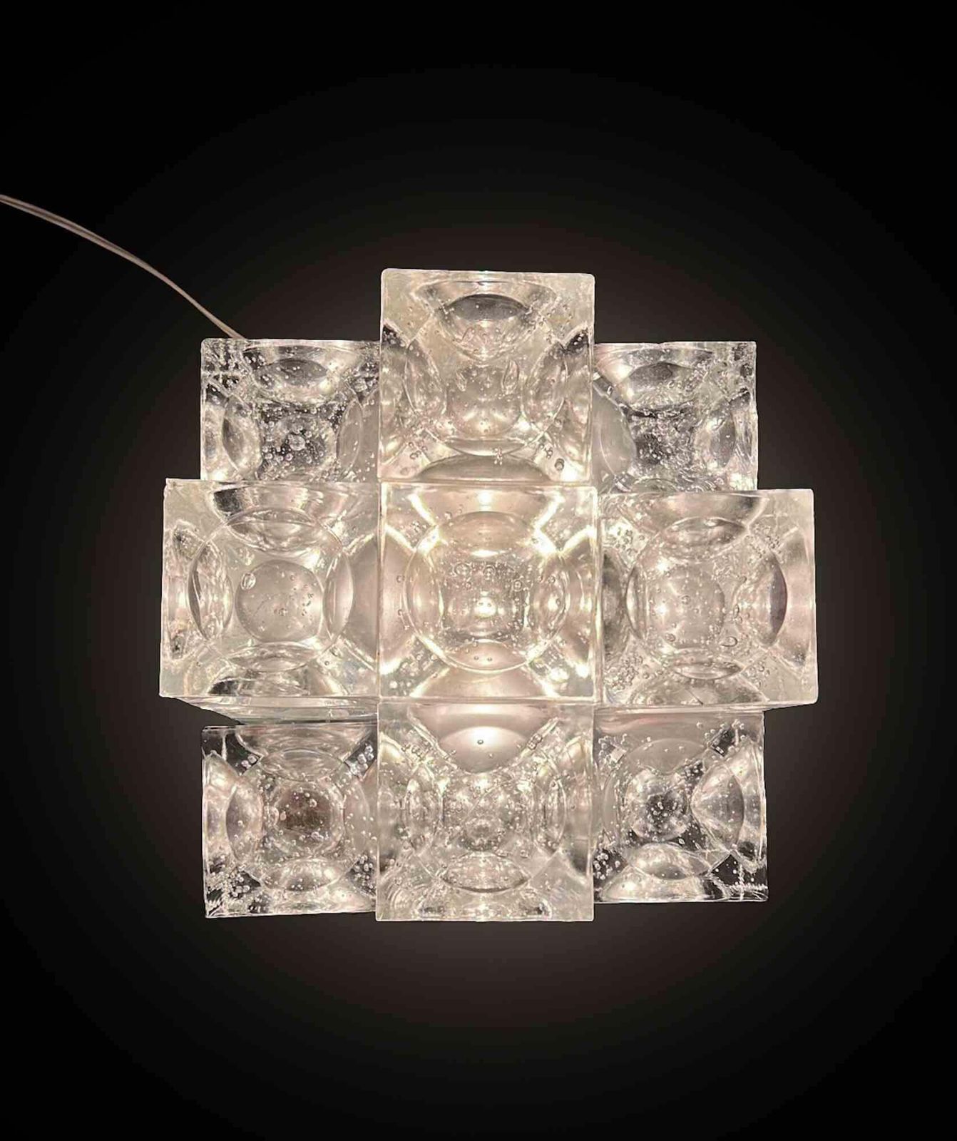 Poliarte Adjustable Cubes Lamp By Albano Poli For Poliarte, Italy, Circa 1970s photo Lighting