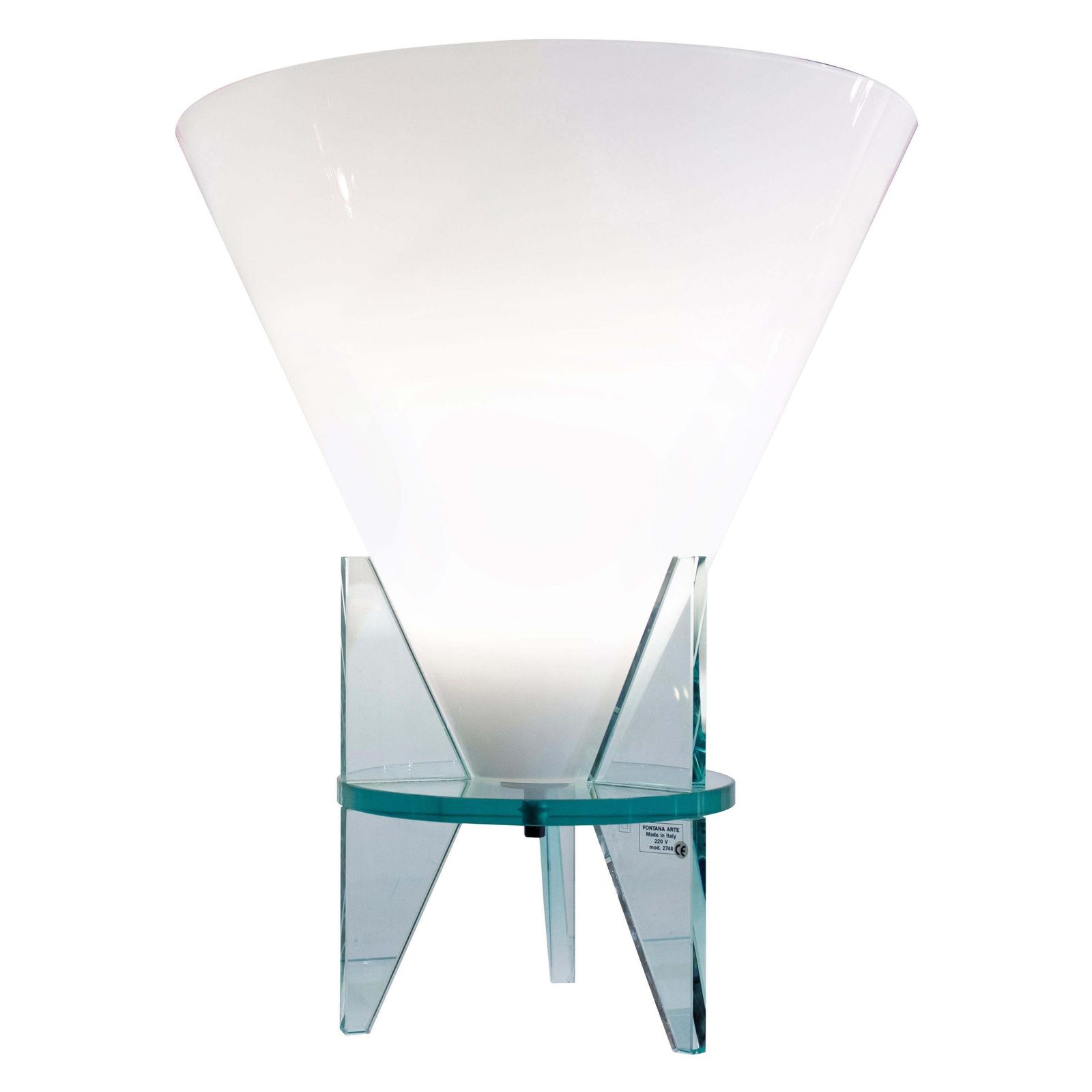 Vintage "Otero" Table Lamp Model 2748 By R. Dordoni For Fontana Arte, 1984