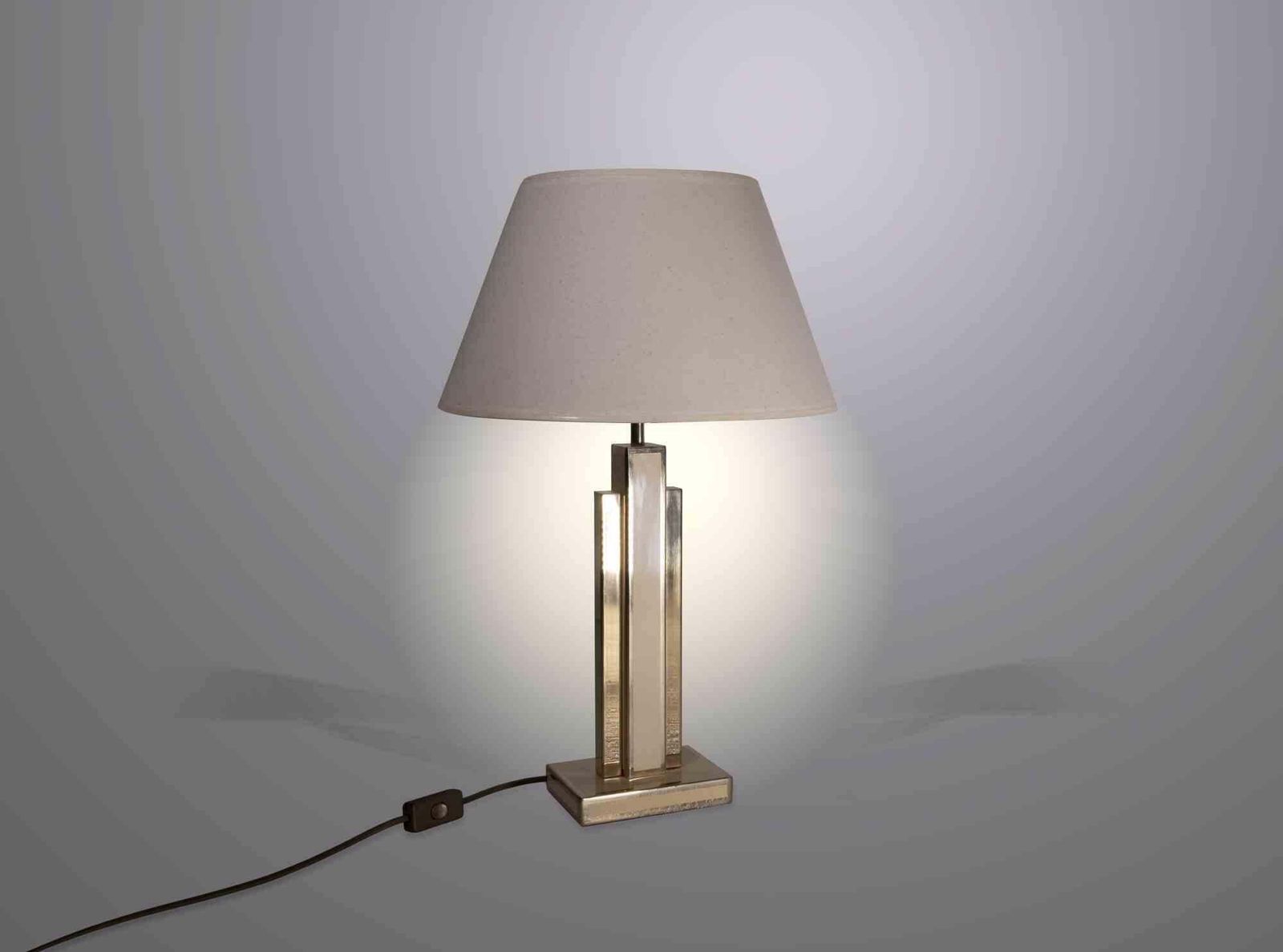 Vintage Table Lamp "Alain Delon" For Maison Jansen, 1970s photo vinterior