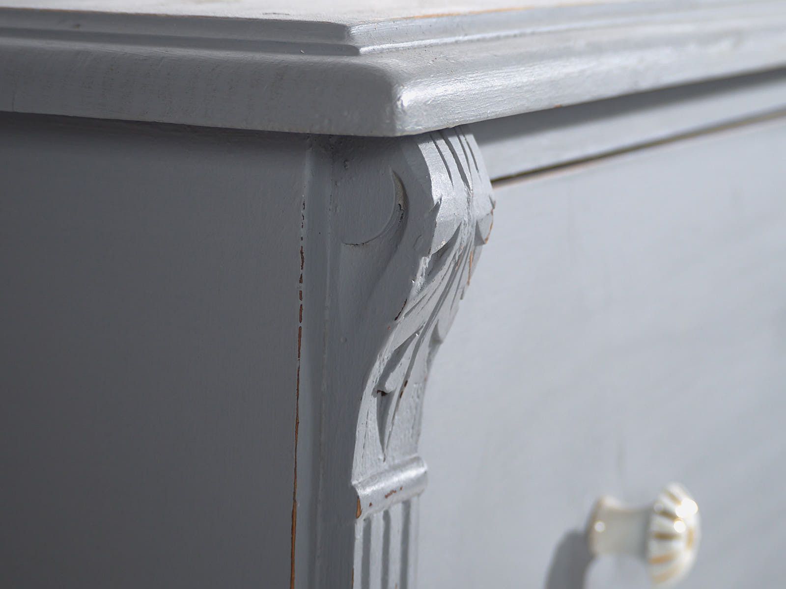 Antique Silver Gray Chest Of Drawers (C.1900) #18 photo for sale