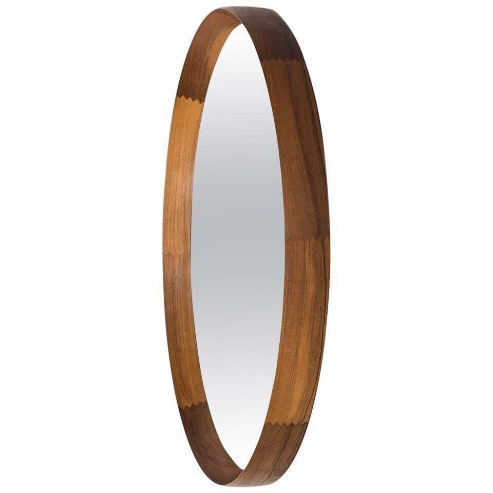 Uno & östen Kristiansson Mirror In Rosewood By Luxus In Sweden