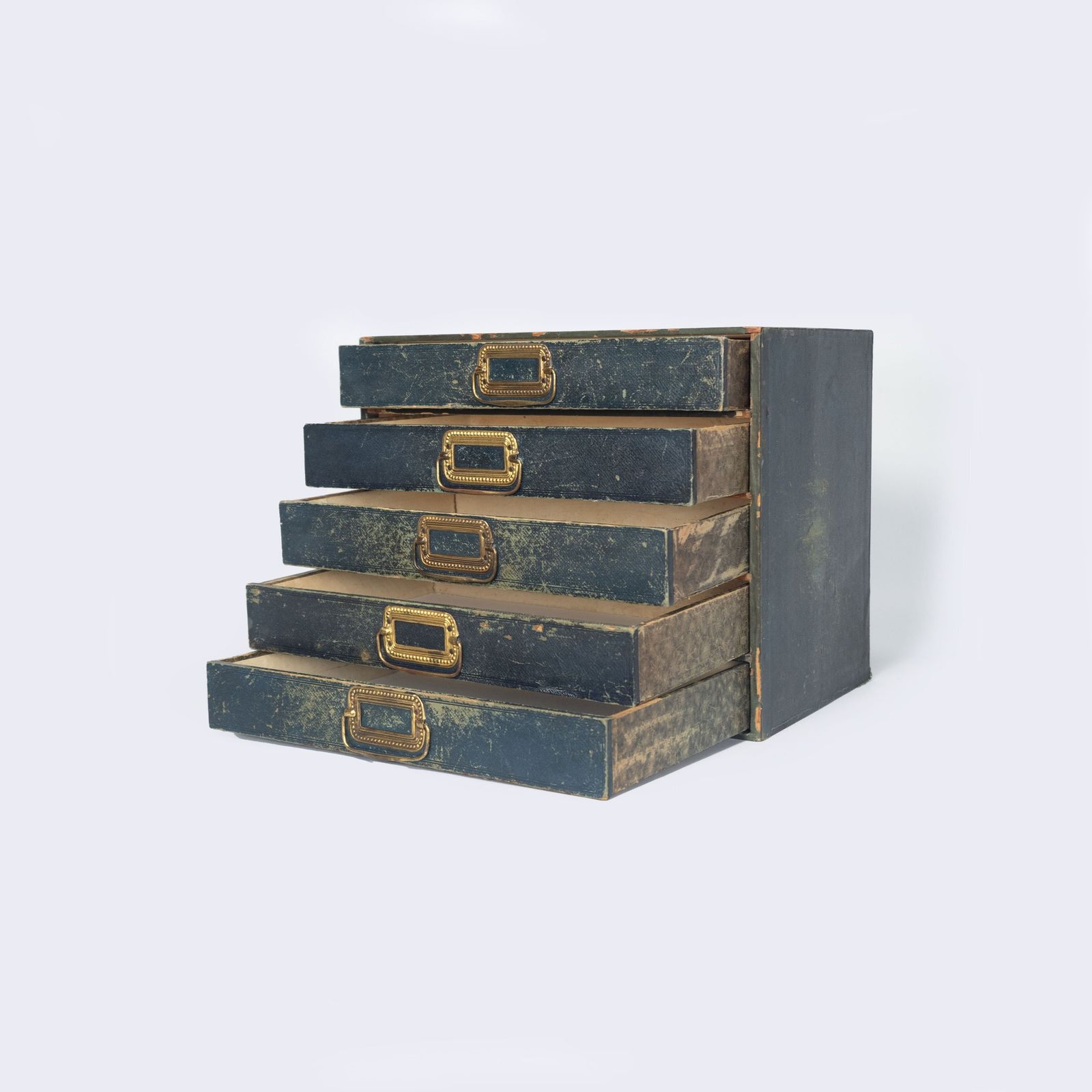 Vintage Time Worn Desktop Stationary Drawers