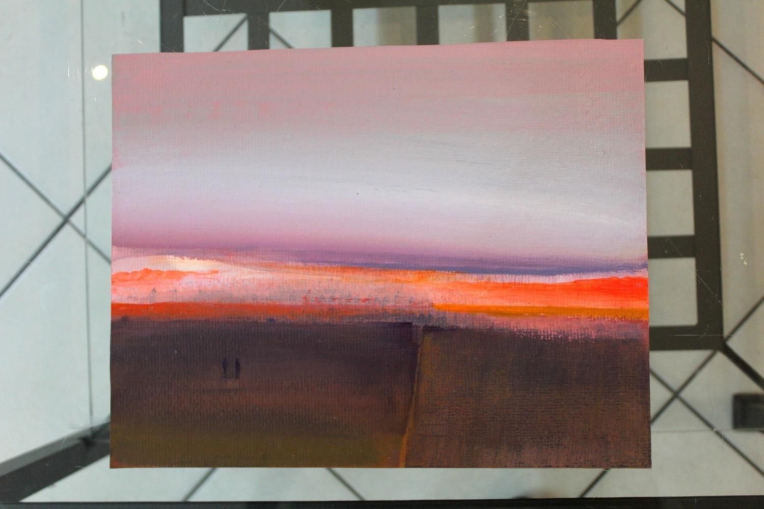 Barbara Hubertlandscape IV   Acrylic Landscape Painting, Muted Colors With Bright Accents2017 photo furniture