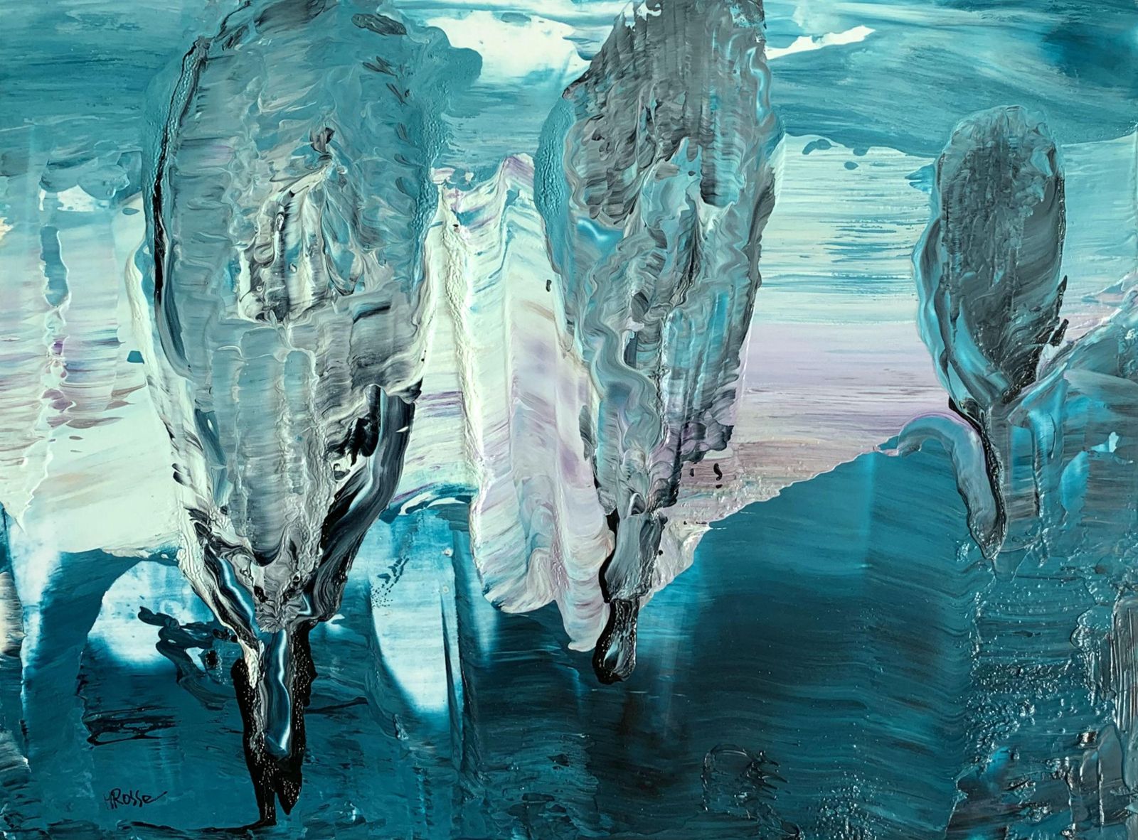 Monika Rossalandscape   Xxi Century Acrylic Painting, Abstaction & Figurative, Monochromatic2011