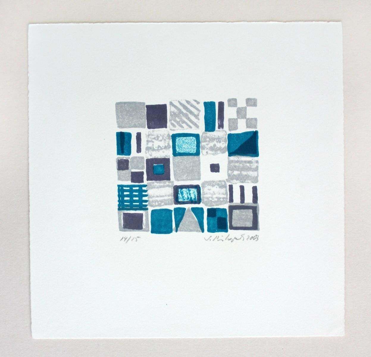 Sabine Pinkepankcomposition VI   Xxi Century, Mixed Media Abstract Print, Colourful2003 photo furniture