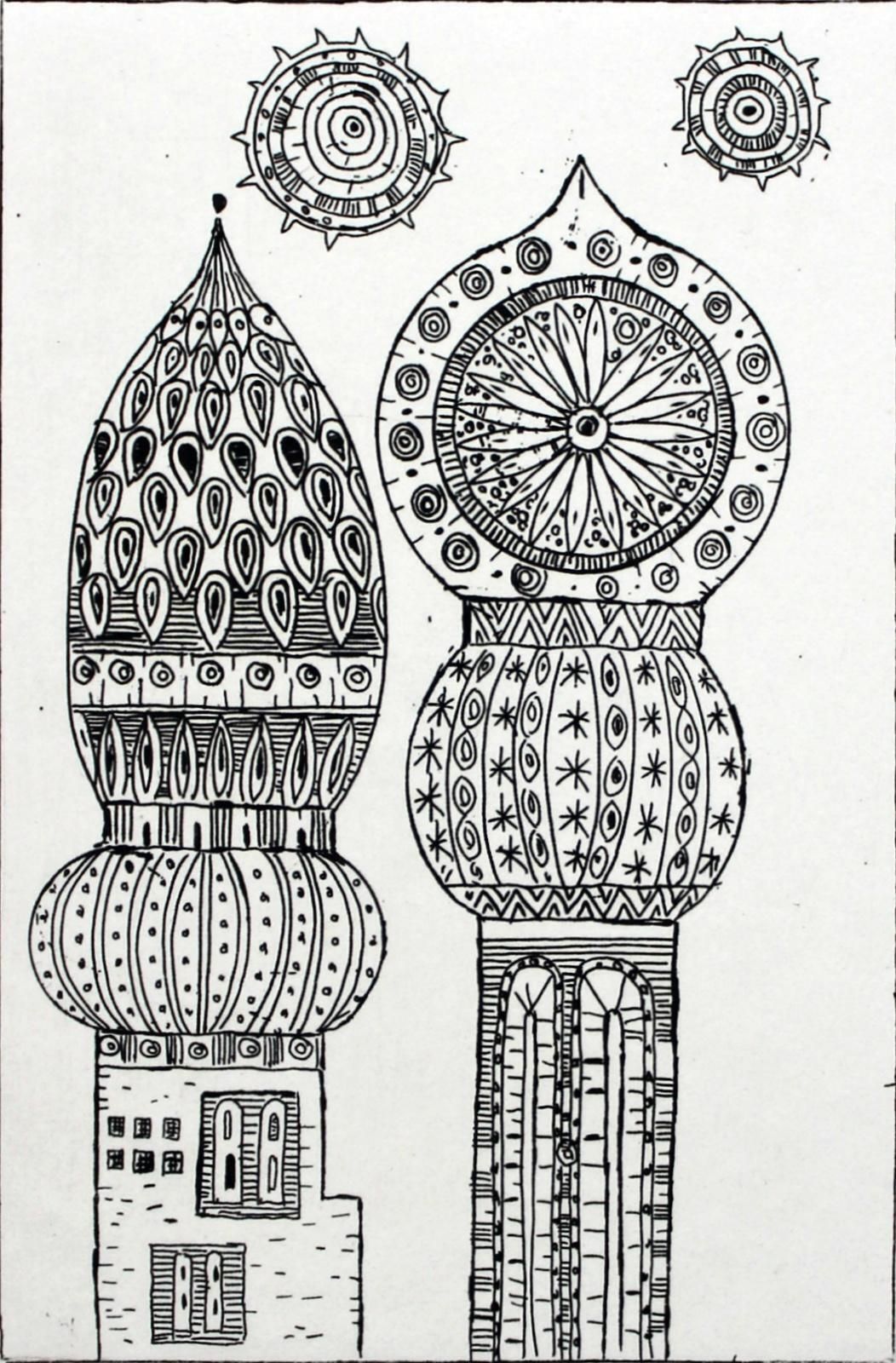 Małgorzata Jenta Dmitrukking And Queen   Xxi Century, Etching, Abstract And Figurative, Black And White2014