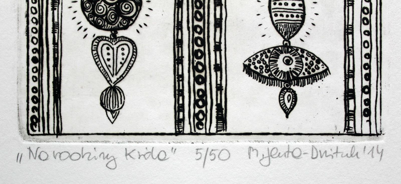 Małgorzata Jenta Dmitrukbirth Of The King   Xxi Century, Etching, Abstract & Figurative, Black & White2014 photo for sale
