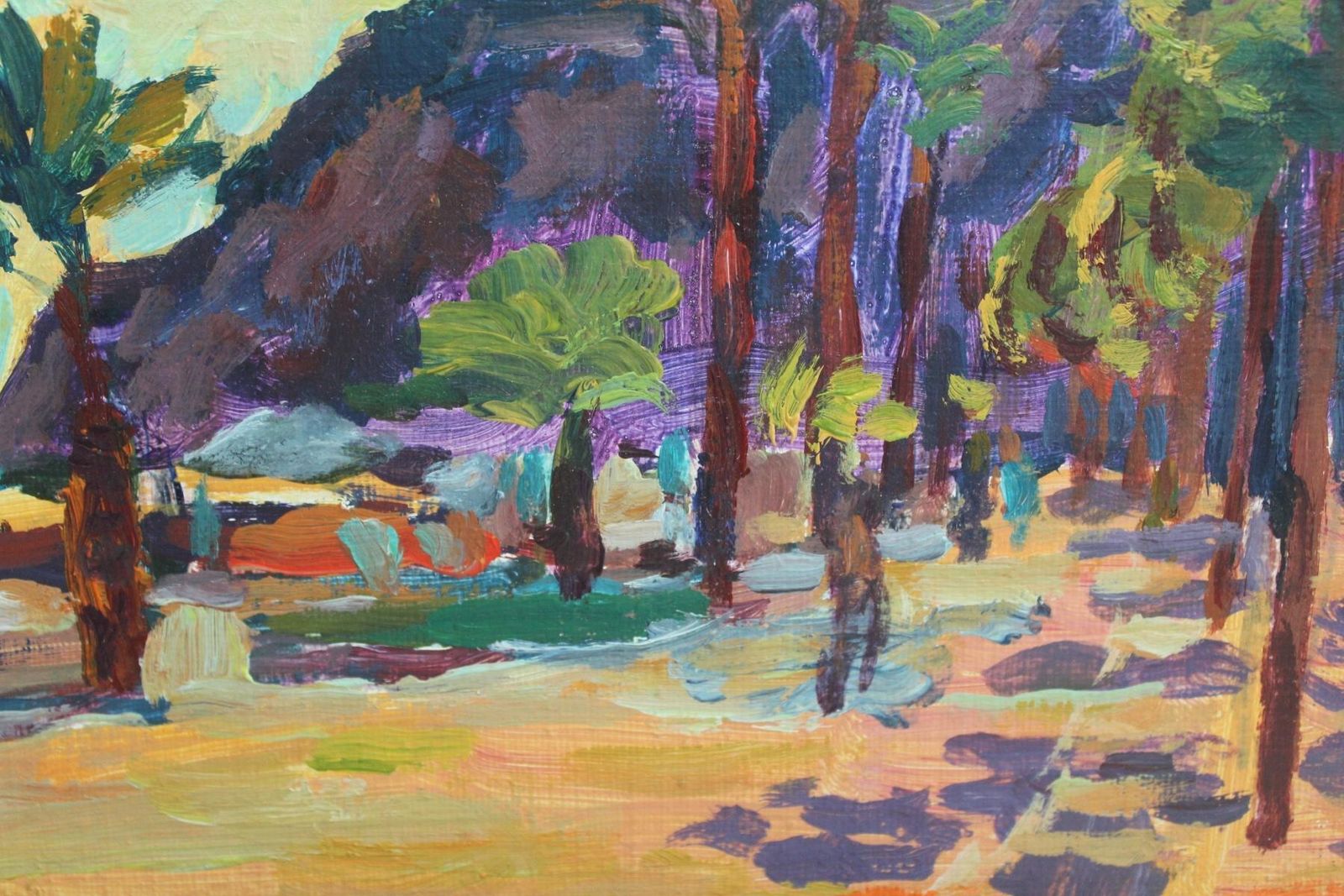 Marek Niedojadłoa View. Small Oil Landscape Painting, Seaside, Colourful, Polish Artist2008 photo vinterior