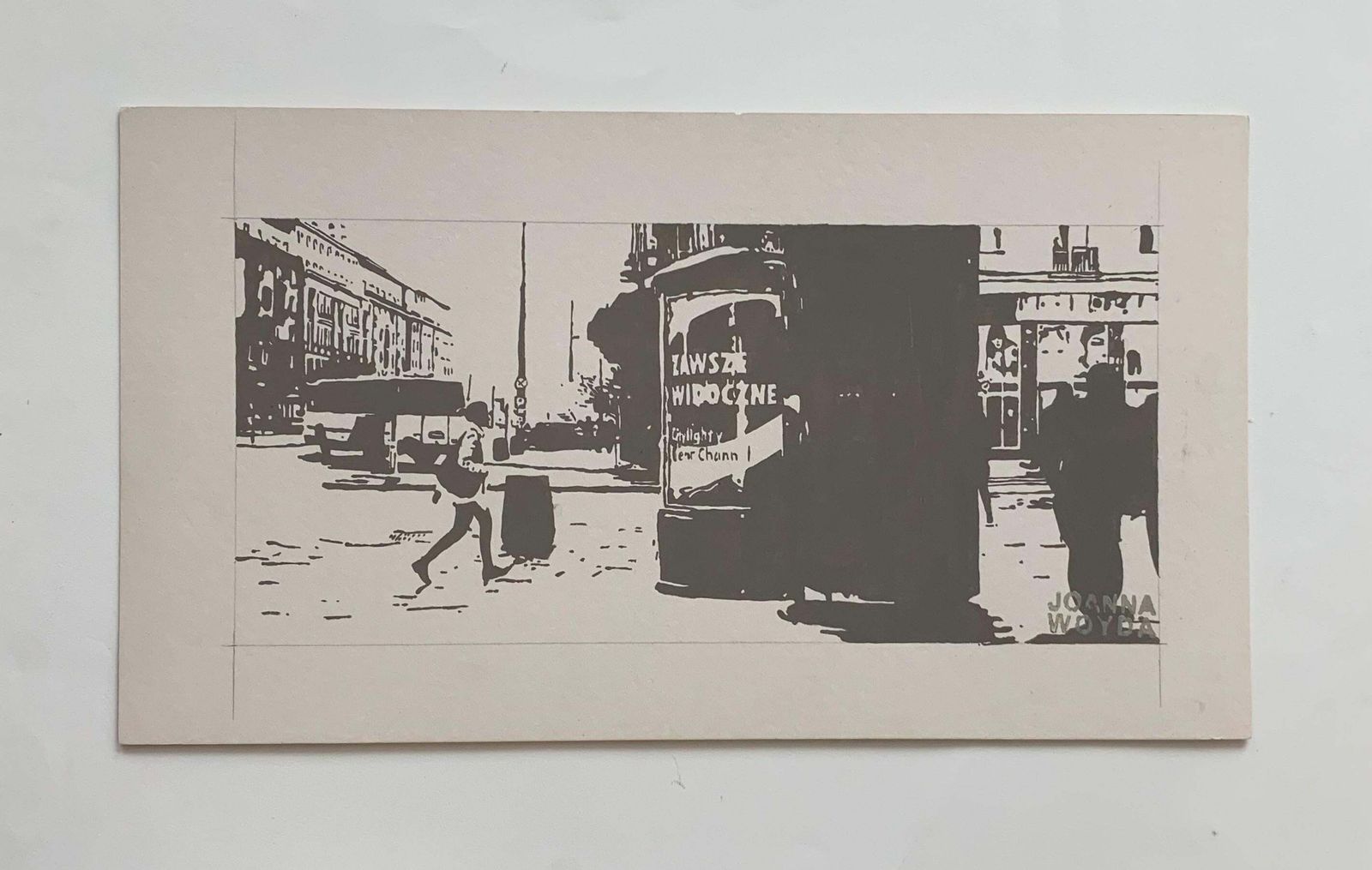 Joanna Woydawarsaw VI, Contemporary Painting, Citiscape, Black And White, Xxi Century 2013 photo furniture
