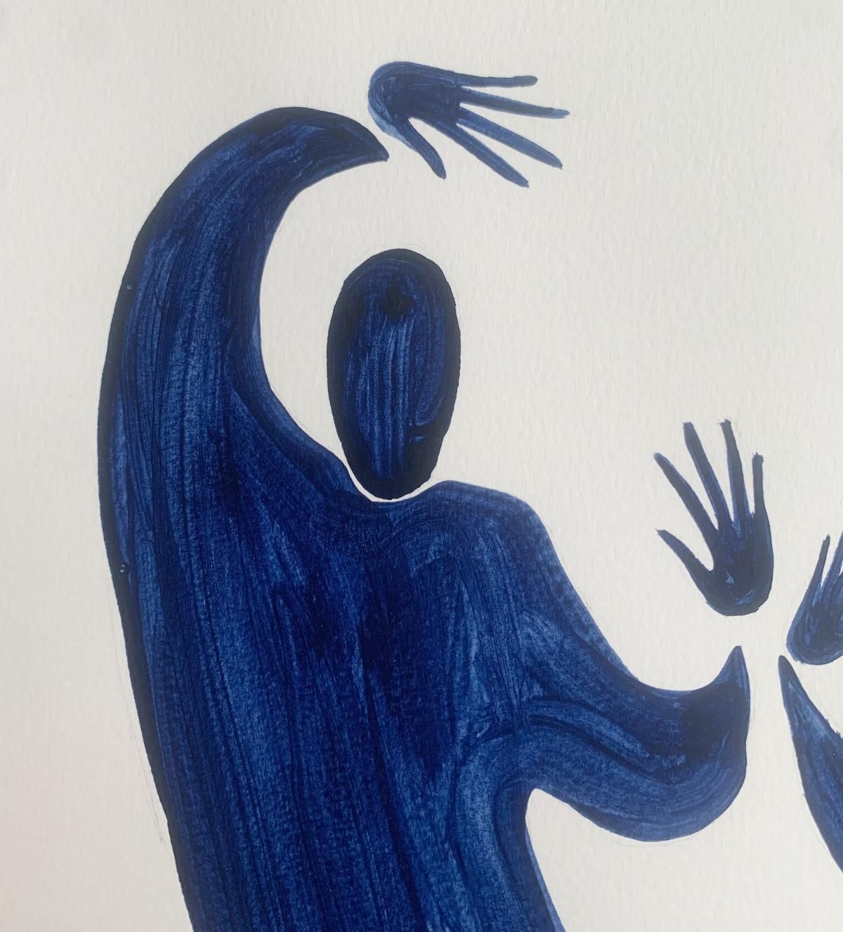 Waleria Matelskaa Dance. Figurative Painting On Paper, Young Art, Vibrant, European Art2024 photo Art