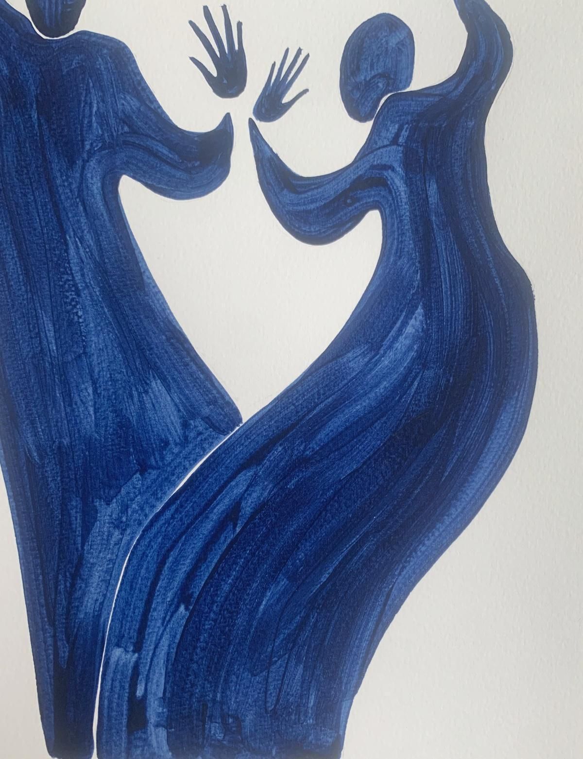 Waleria Matelskaa Dance. Figurative Painting On Paper, Young Art, Vibrant, European Art2024 photo 255.0