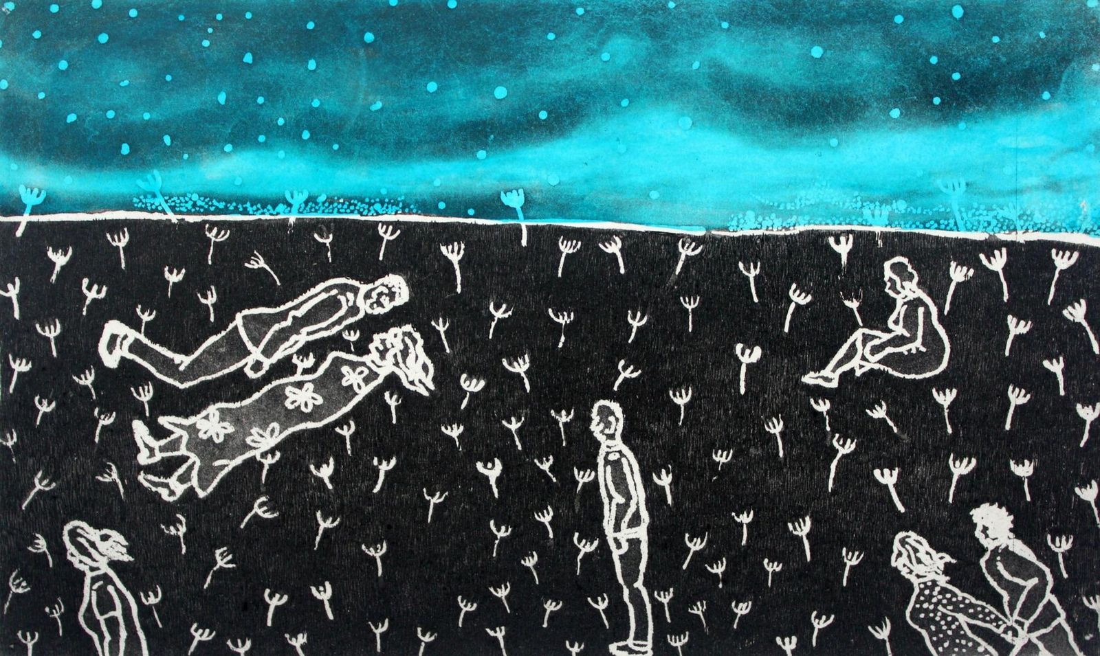 Michał Cyganmeadow II   Xxi Century, Young Artist, Figurative Mixed Media Printunknown