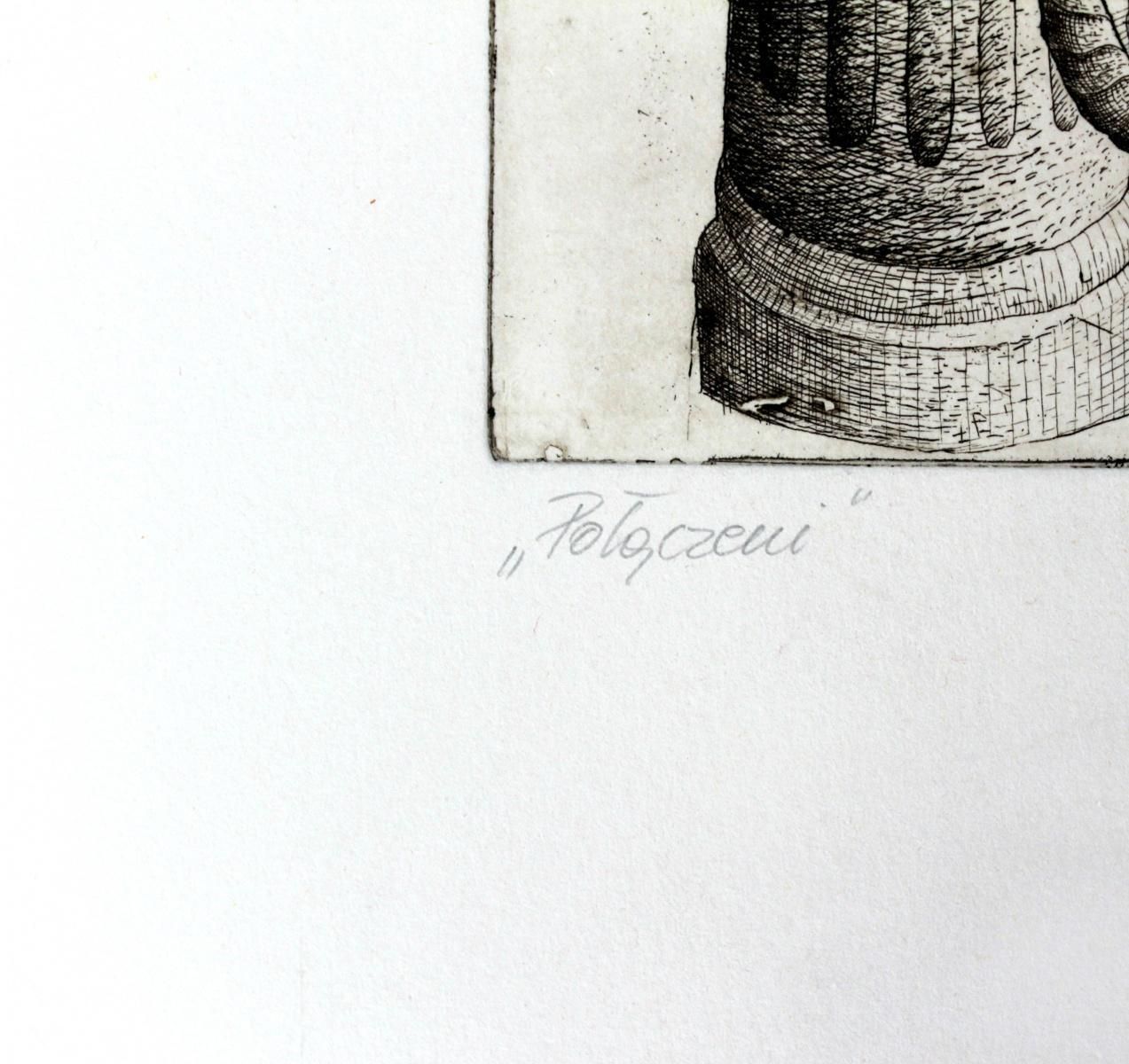 Andrzej Mazurconnected   Xxi Century, Etching Print, Figurative, Surrealist, Black & White2009 photo furniture