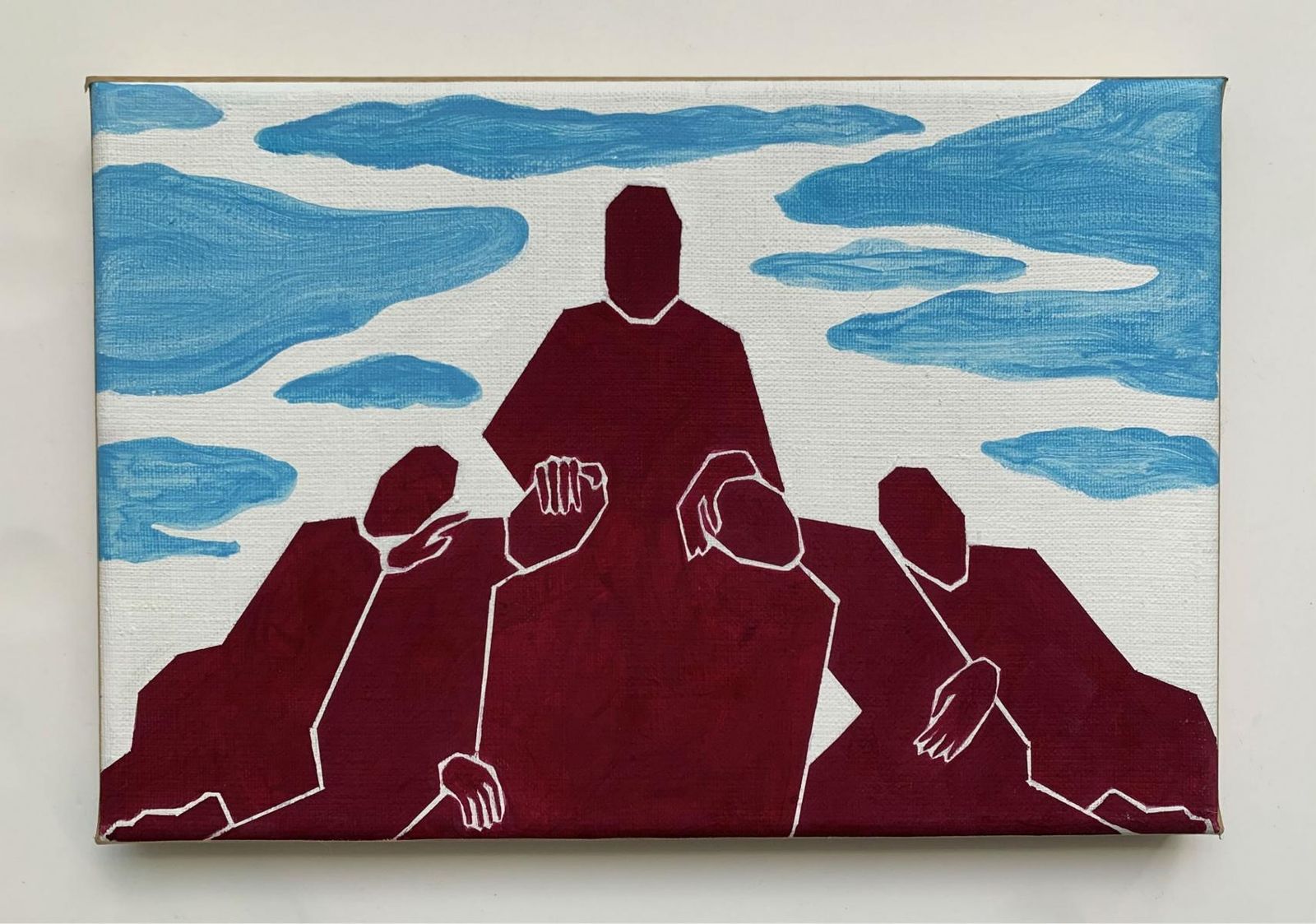 Waleria Matelskadreams Donor. Acrylic On Canvas, Minimalism, Vibrant, Small Scale, Polish Artist2021 photo furniture