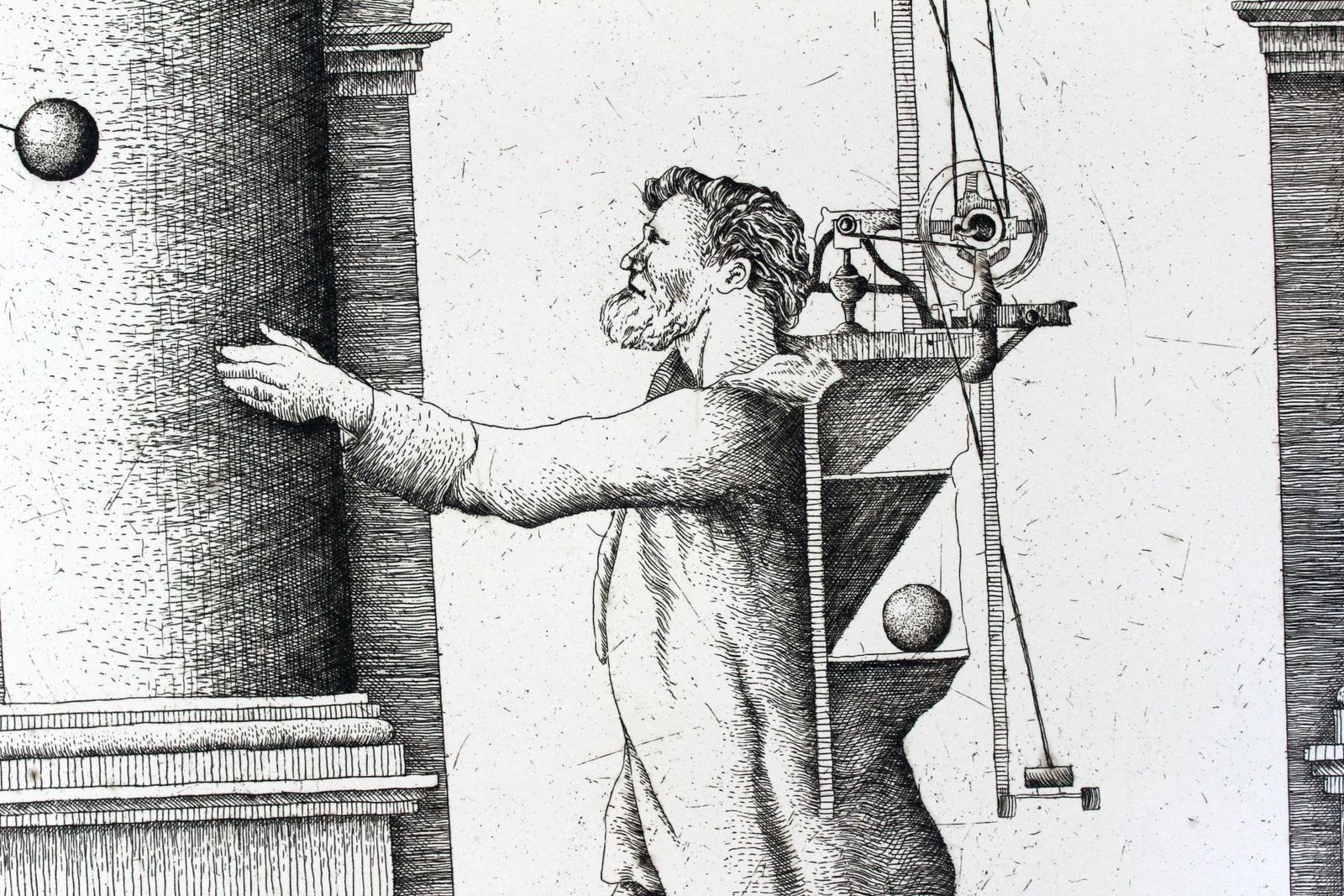 Andrzej Mazurunreachable   Xxi Century, Etching Print, Figurative, Surrealist2009 photo furniture