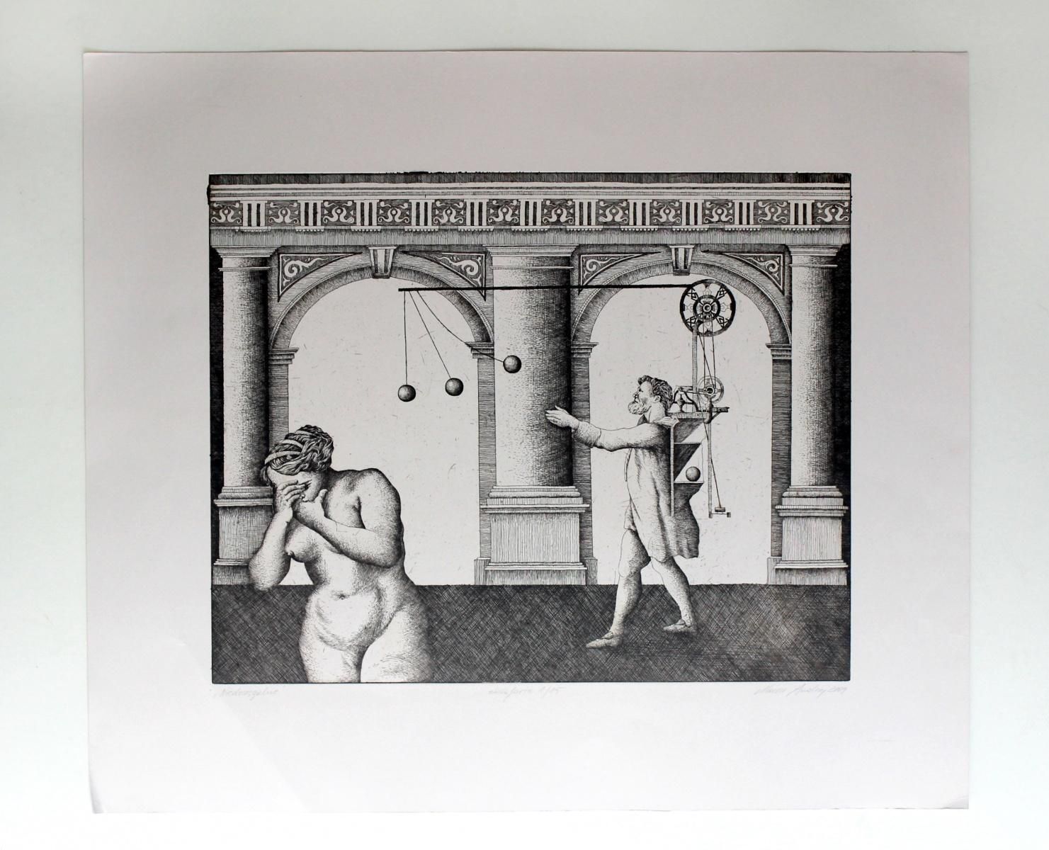 Andrzej Mazurunreachable   Xxi Century, Etching Print, Figurative, Surrealist2009 photo Art