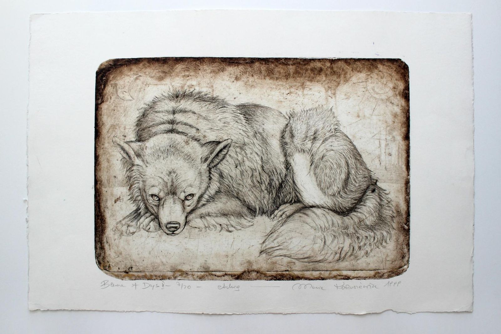 Maria Korusiewiczbeware Of Dogs II   Contemporary Art, Figurative Print, Old Masters Inspiredunknown photo 425.0