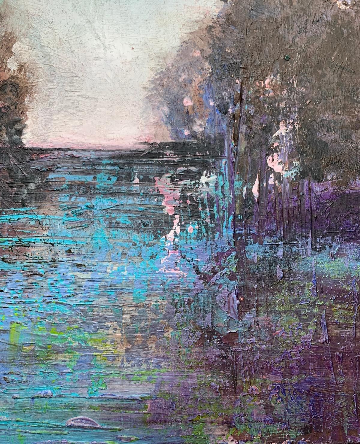 Barbara Huberta Landscape 2. Contemporary Acrylic Painting, Figurative, Polish Art2024 photo for sale