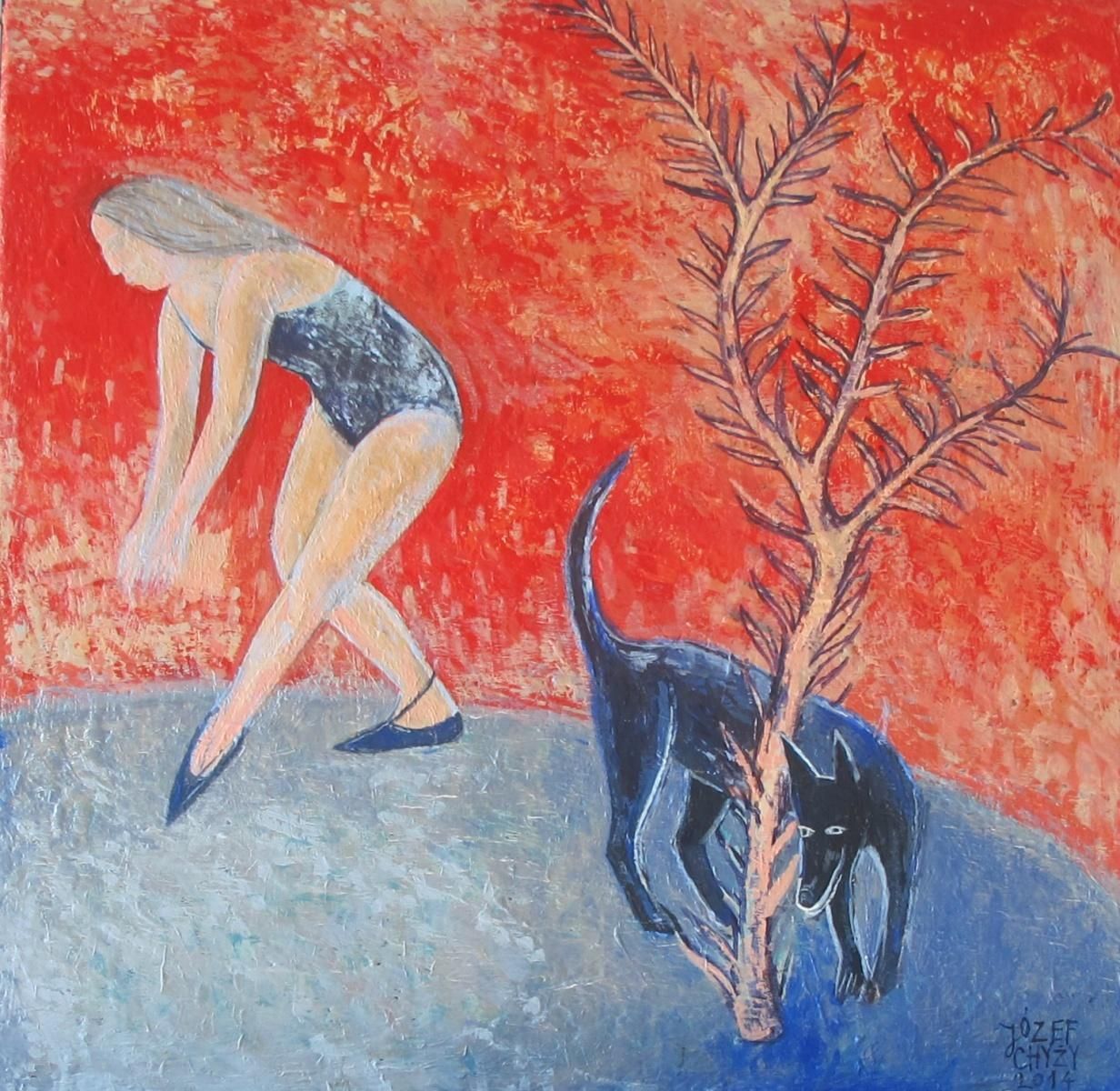 Józef Chyżydance   Contemporary Figurative Acrylic Painting, Animal, Xxi Century2014 photo for sale