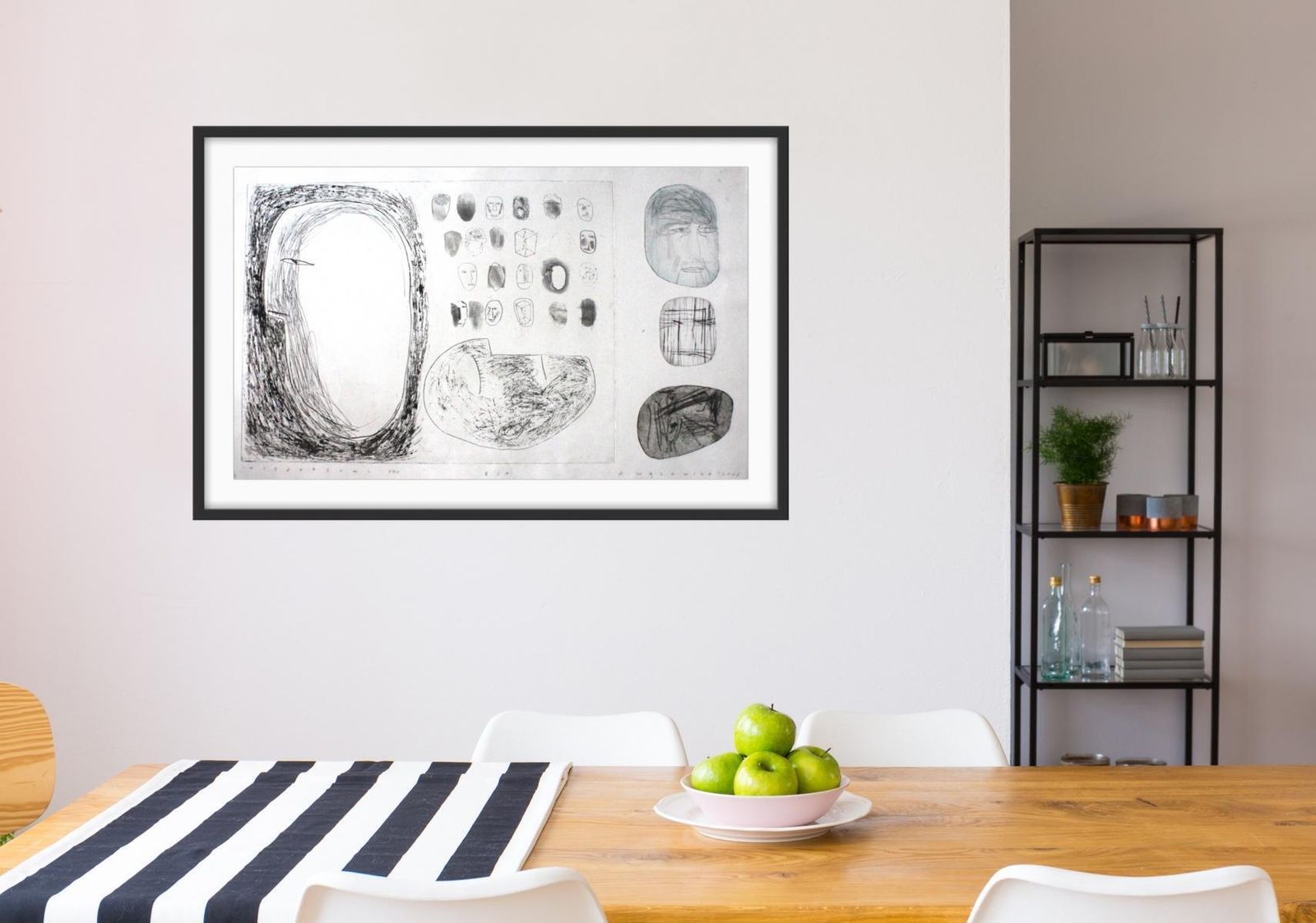 Agata Wasowskastrangers   Xxi Century, Contemporary Etching Print, Black And White, Figurative2001 photo Art