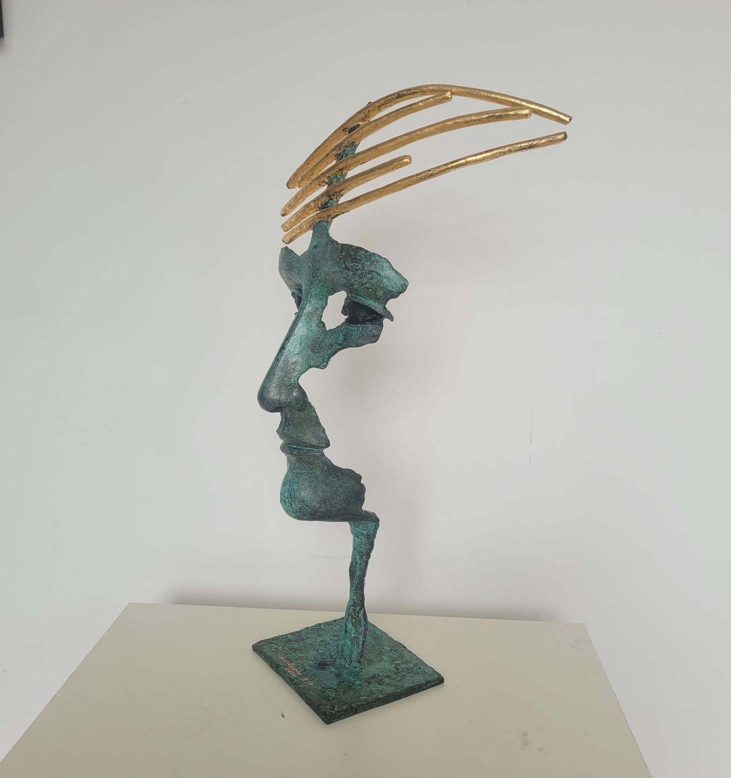 Antonio Giancaterinocomposer's Head. Contemporary Bronze Sculpture, Limited Edition, Italian Artist2020