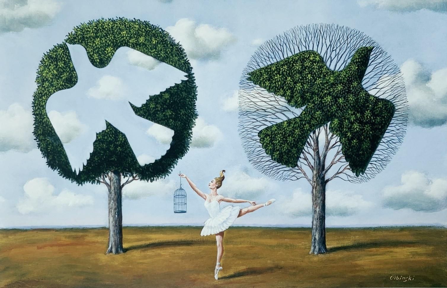 Rafał Olbińskito Have Or To Have Not. Figurative Surrealist Print, Polish Art Master2023