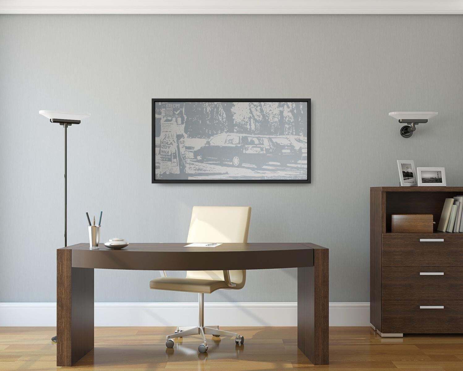 photo furniture Joanna Woydawarsaw   Xxi Century Contemporary Oil & Acrylic Painting City View Monochromatic2017