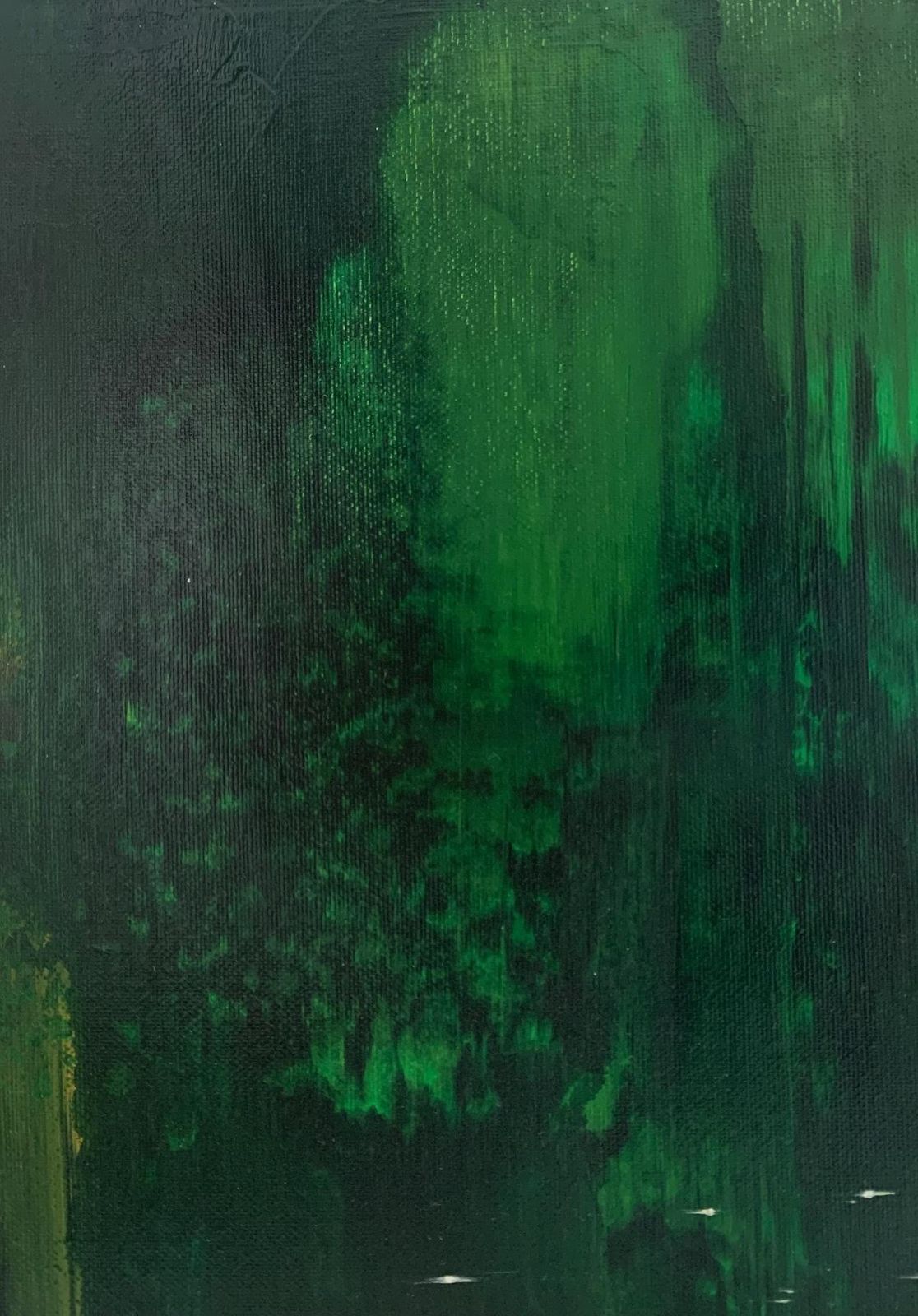 Tomek Mistaka Light. Acrylics Painting, Abstract, Monochromatic, Polish Artist2023 photo Art