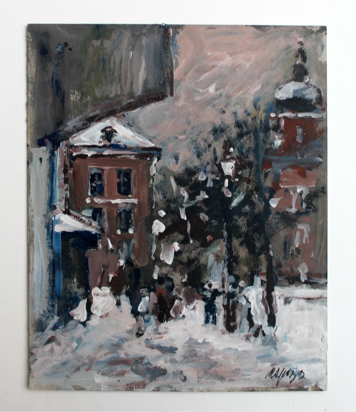 Magdalena Spasowiczwarsaw. The Old Town   Xxi Century, Oil On Cardboard, Figurative, Landscape2009 photo furniture