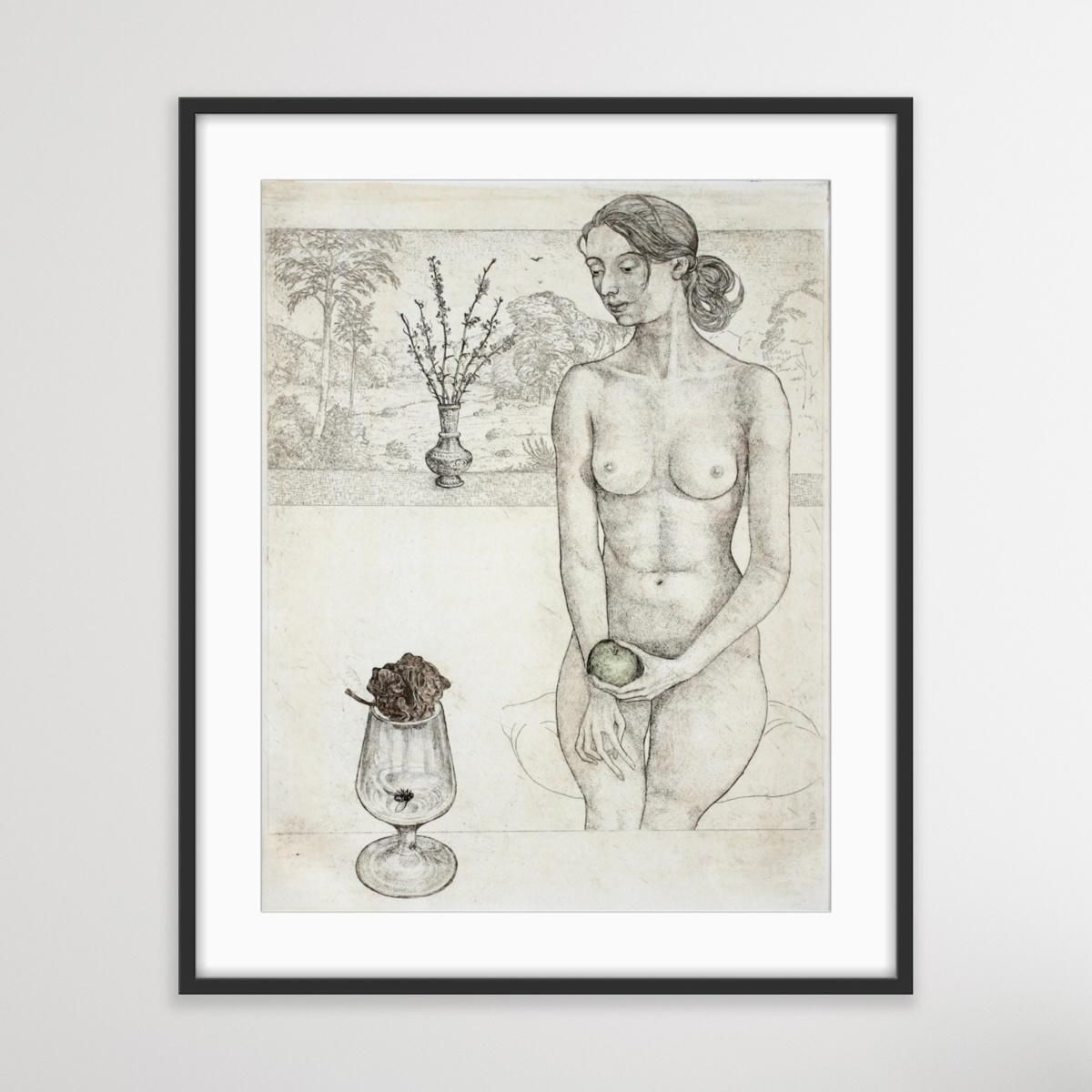 Leszek Rózgatwo Apples   XX Century Figurative Etching Print, Nude, Landscape1973 photo Art